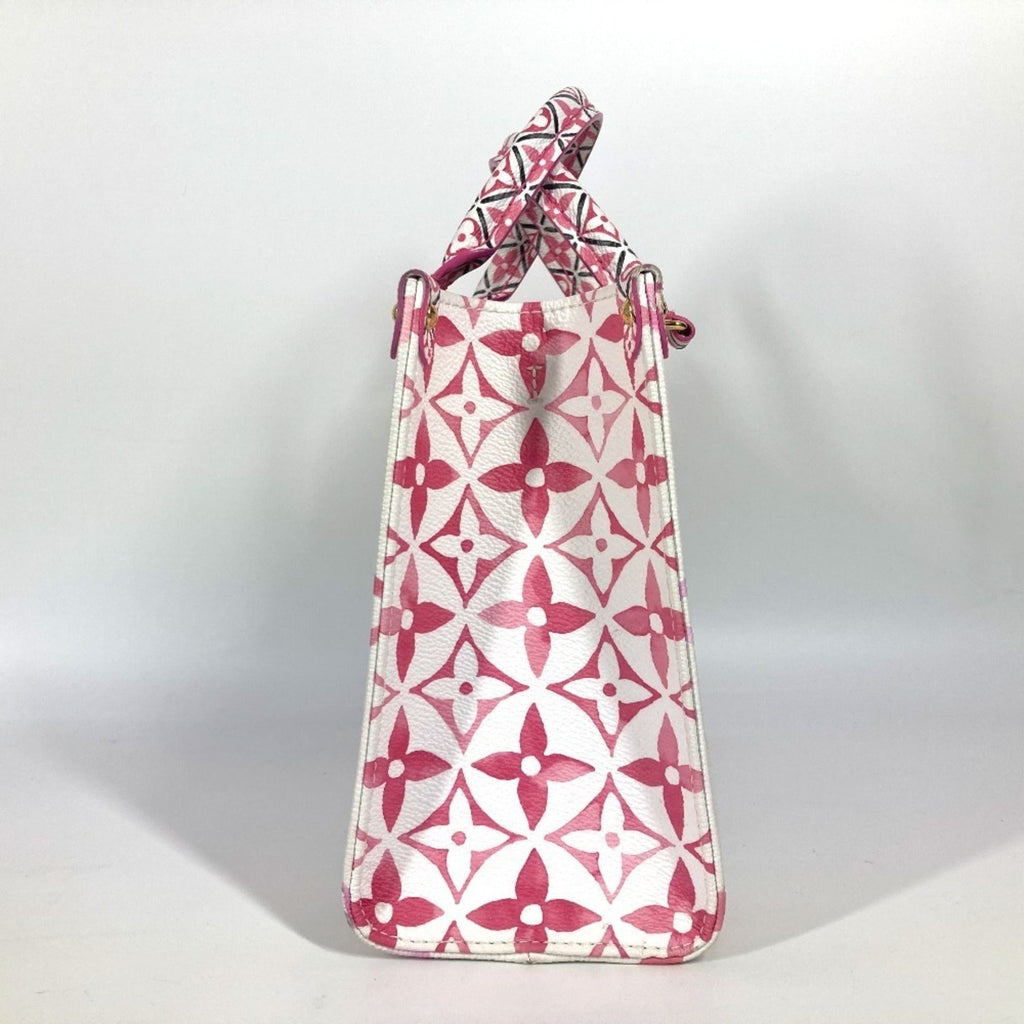 Louis Vuitton Pink White Monogram Handbag Shoulder Bag Tote Bag