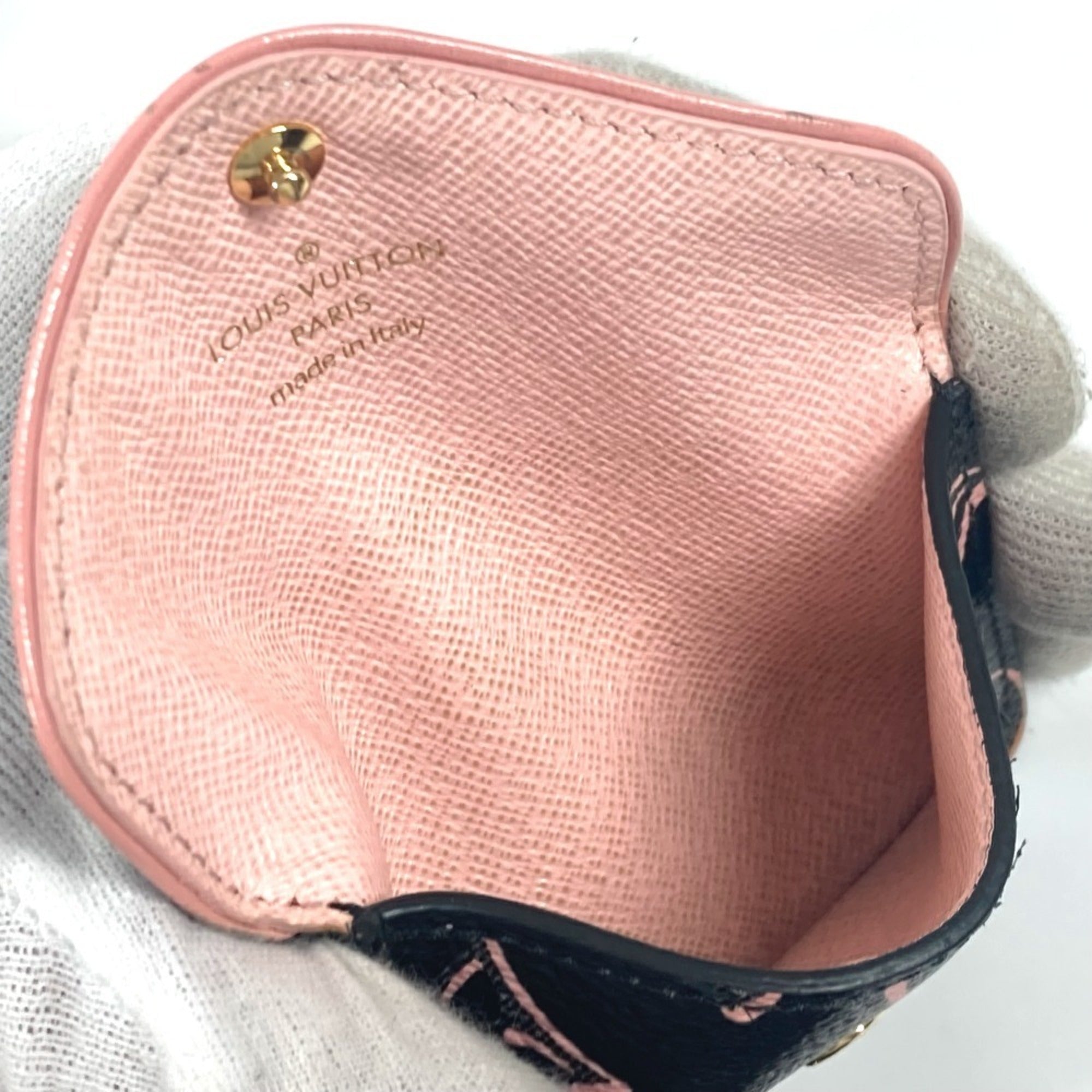 Louis Vuitton Black Pink Coated Canvas Pochette Shoulder Bag