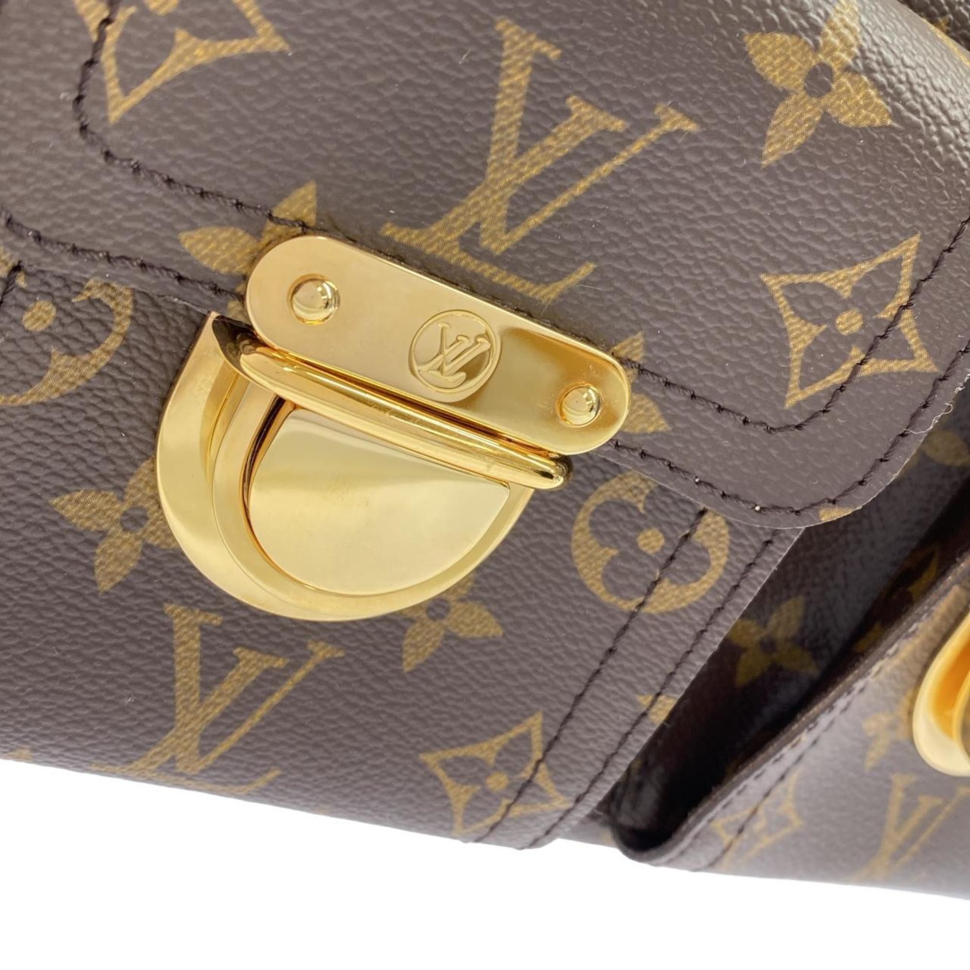 Louis Vuitton Marron Coated Canvas Handbag