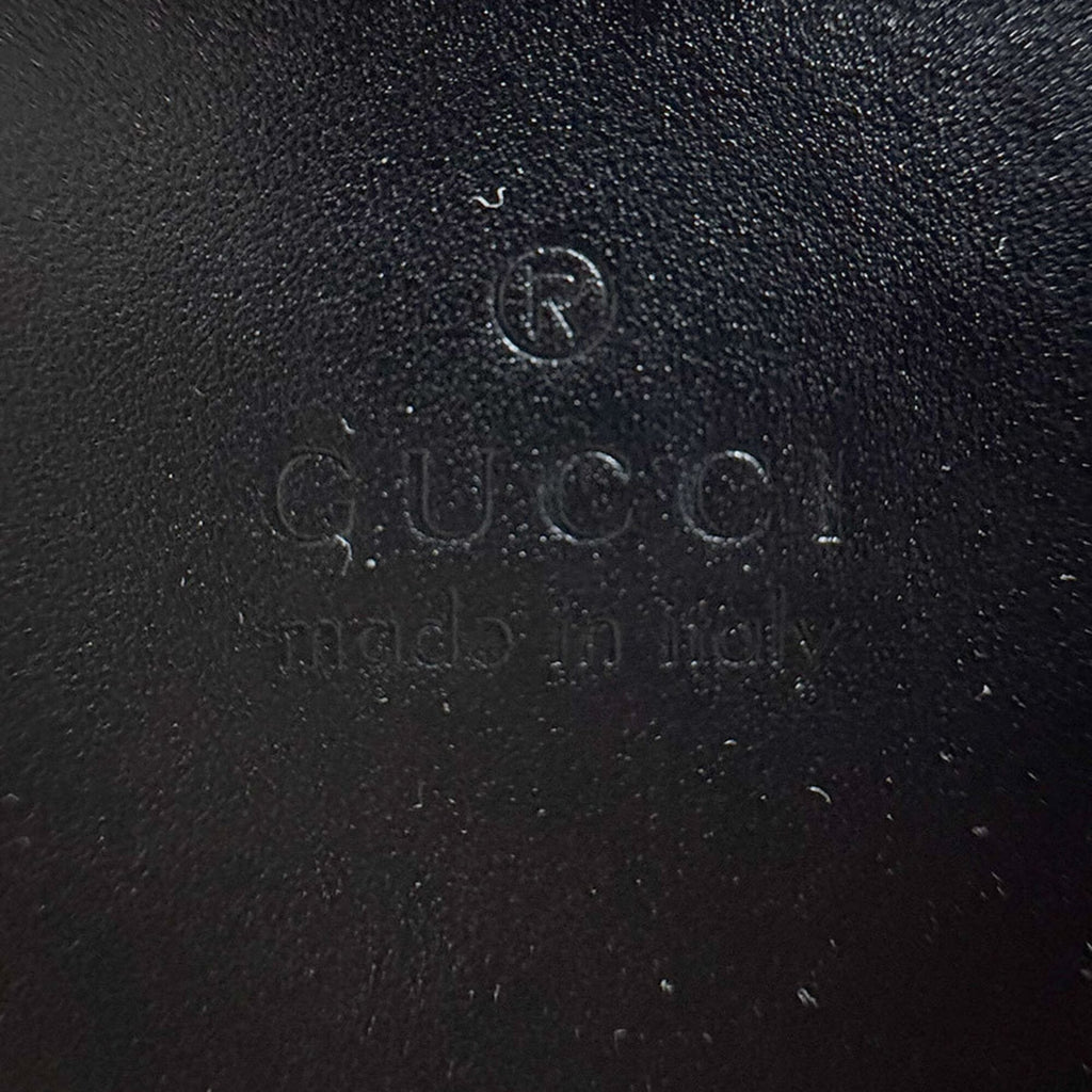 Gucci Black Leather Handbag Shoulder Bag (Pre-Owned)