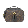 Louis Vuitton Black Marron Coated Canvas Leather Shoulder Bag