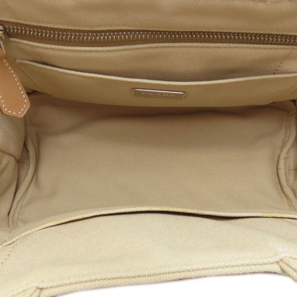 Prada Beige Canvas Handbag
