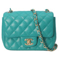 Chanel Emerald Green Leather Shoulder Bag