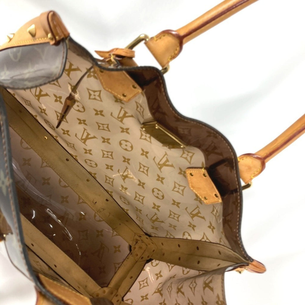 Louis Vuitton Brown Vinyl Shoulder Bag Tote Bag