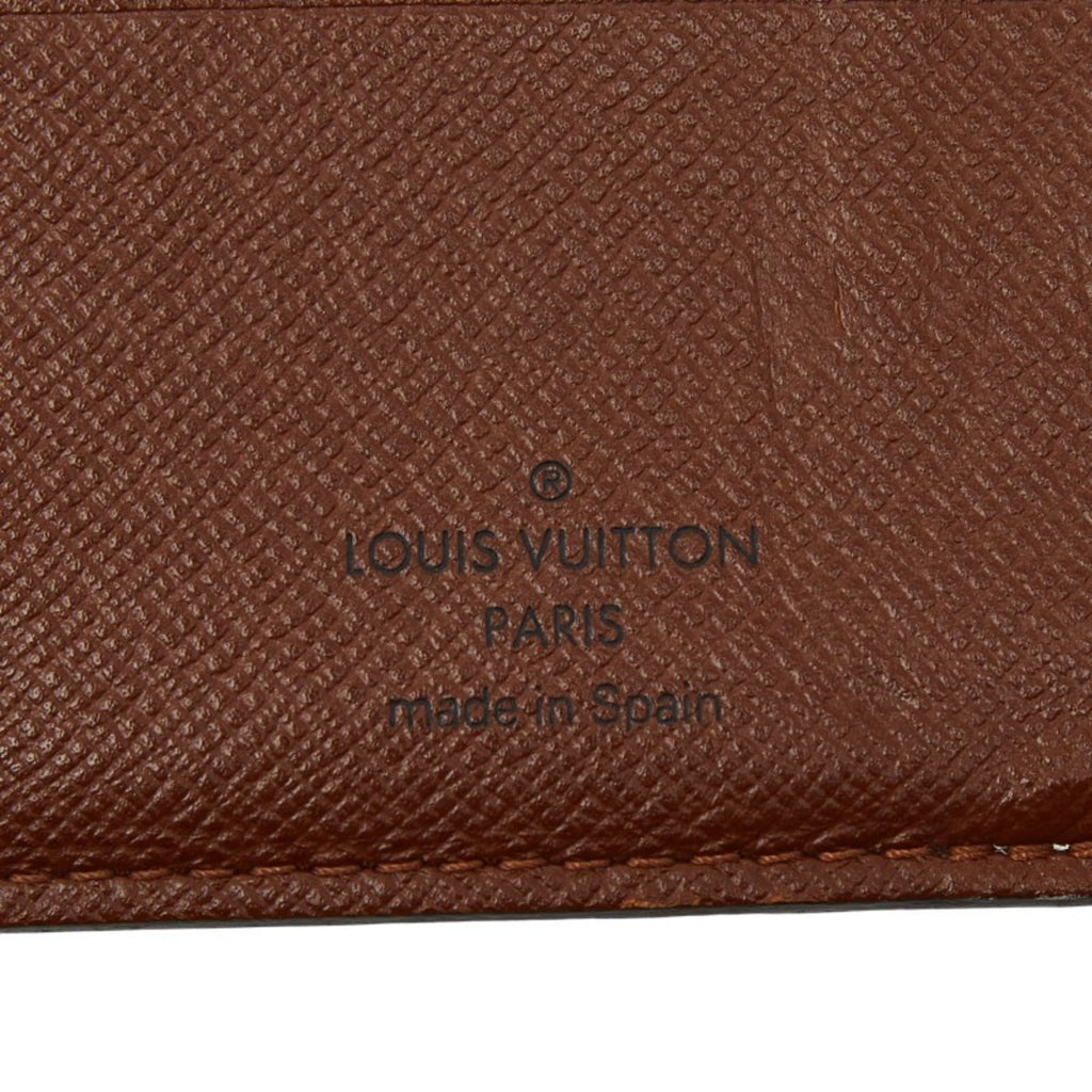 Louis Vuitton Brown Pvc Leather Bill Wallet