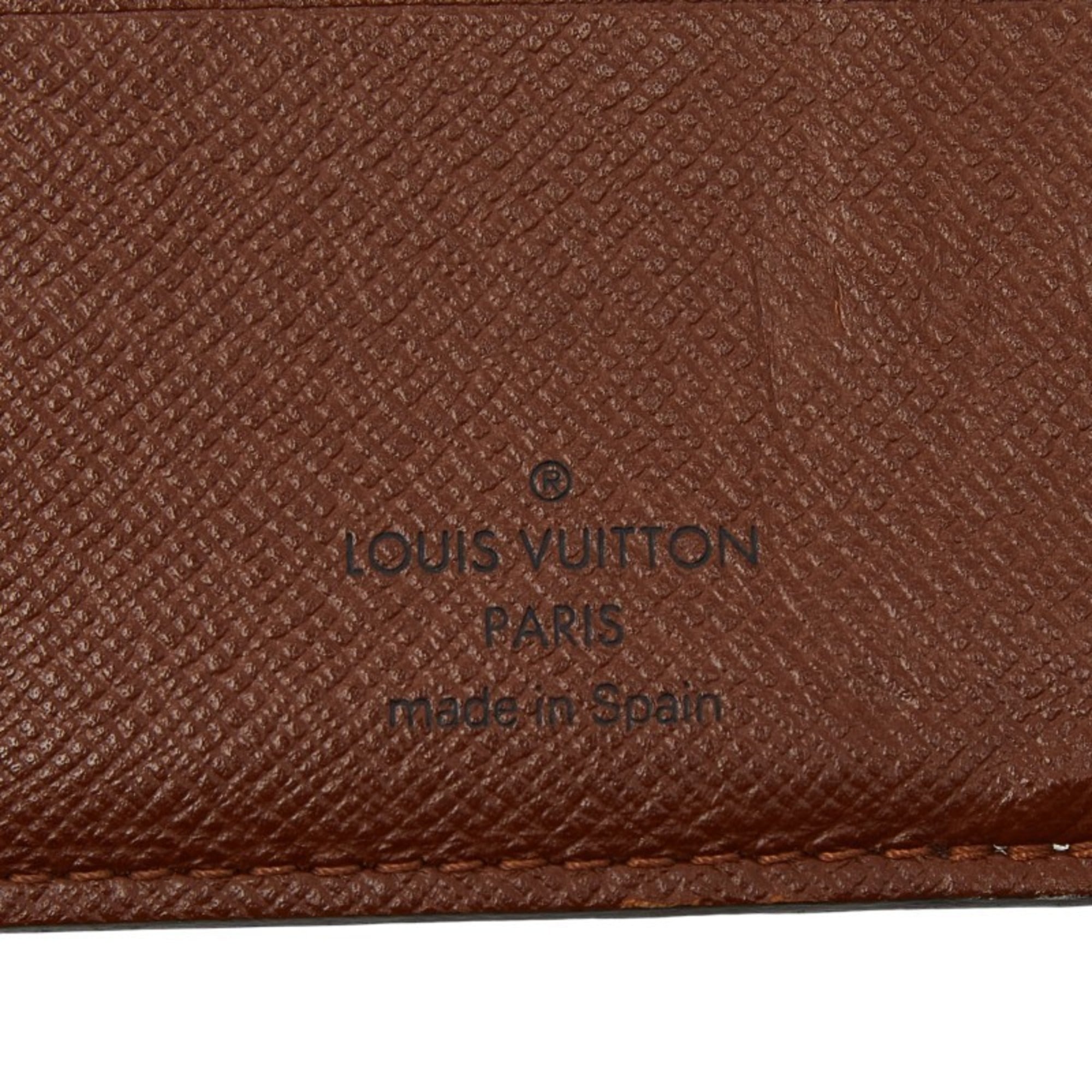 Louis Vuitton Brown Pvc Leather Bill Wallet