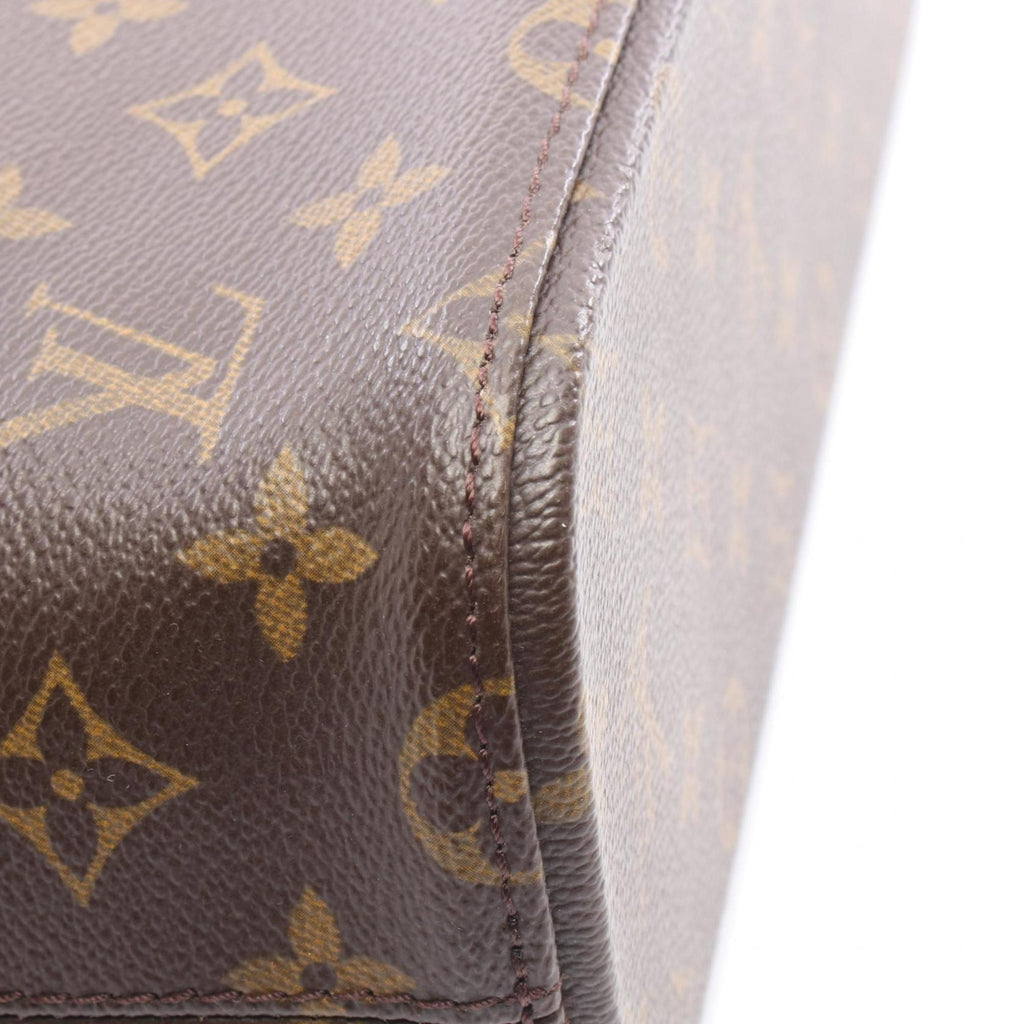 Louis Vuitton Brown Coated Canvas Leather Handbag Tote Bag