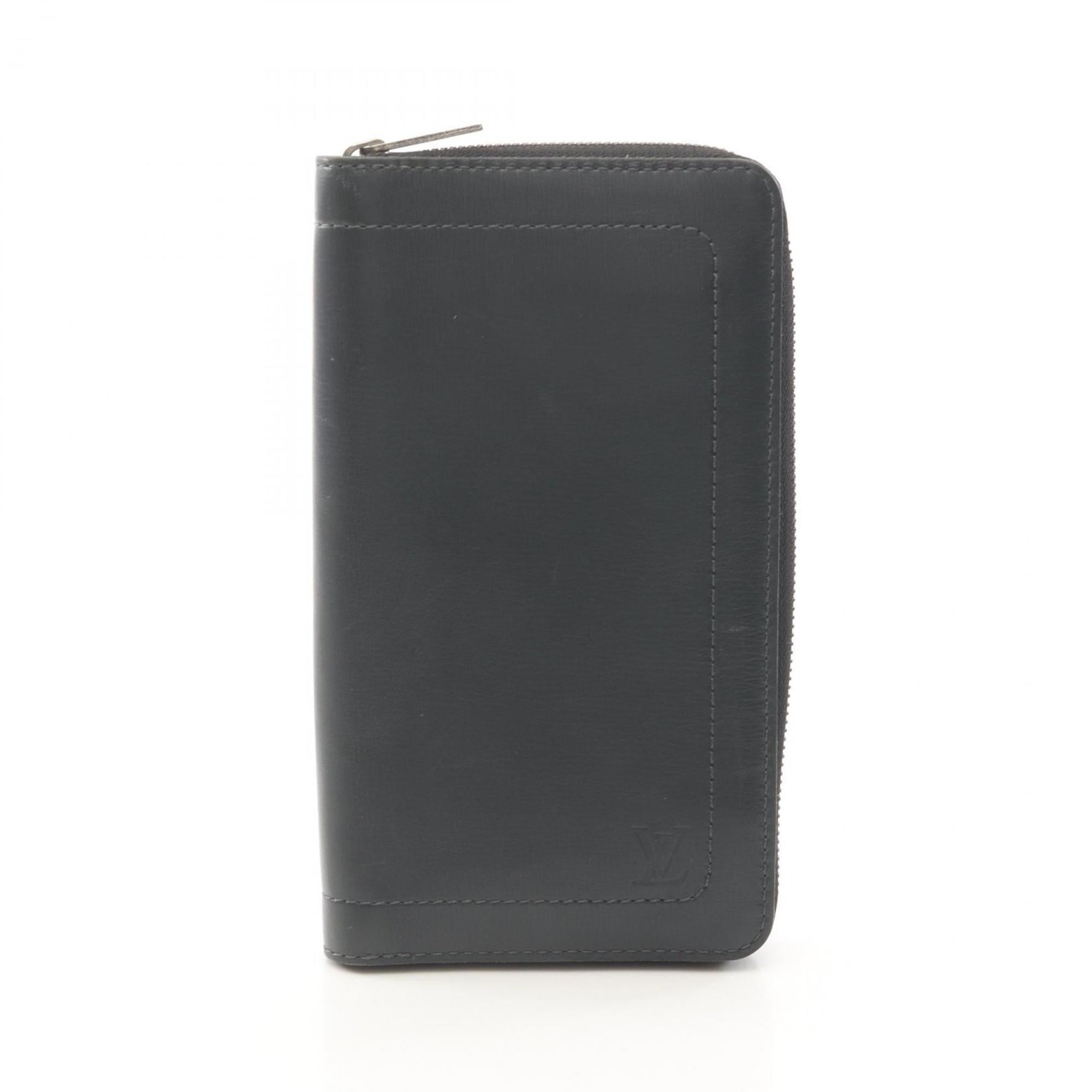 Louis Vuitton Black Leather Long Wallet