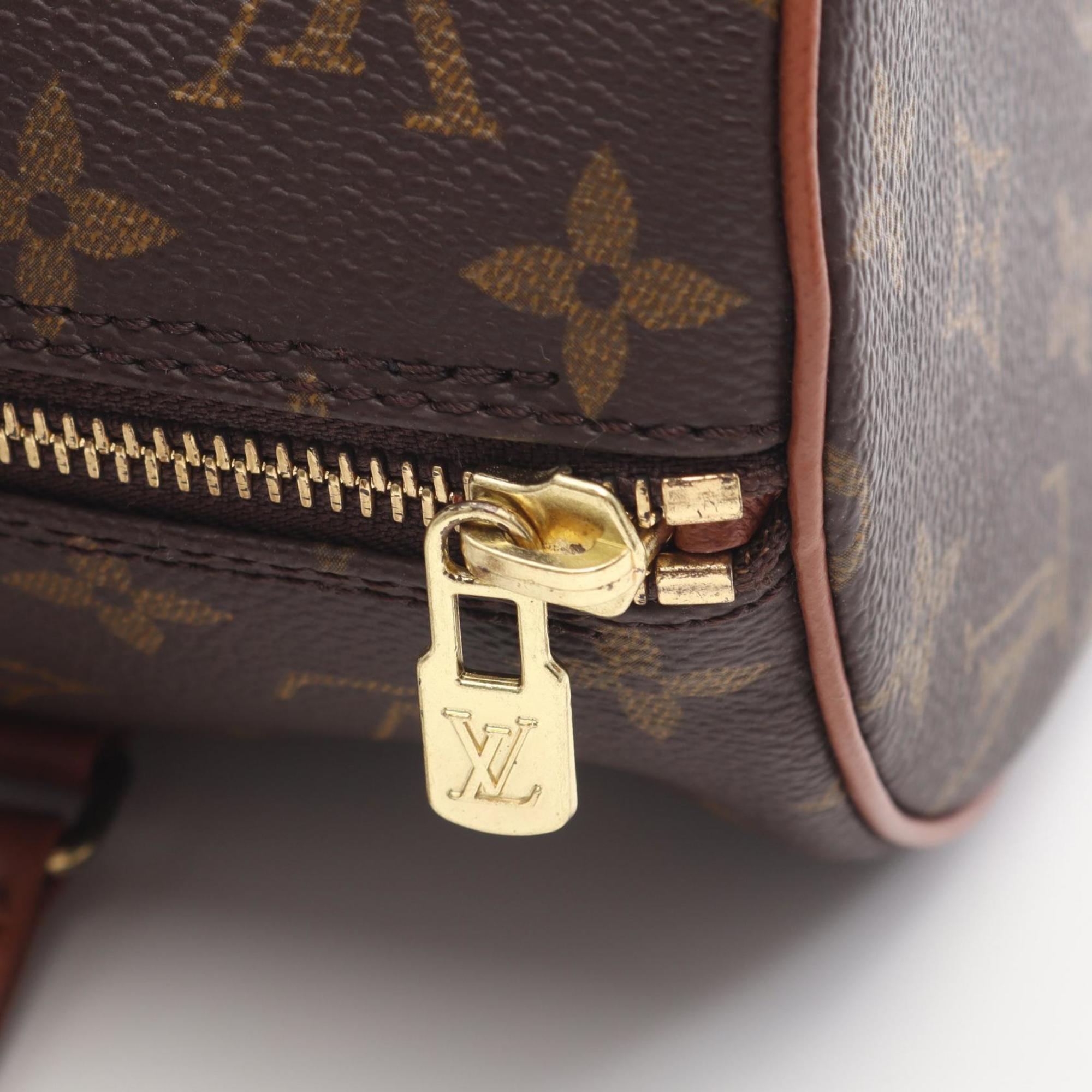 Louis Vuitton Brown Monogram Coated Canvas Leather Handbag