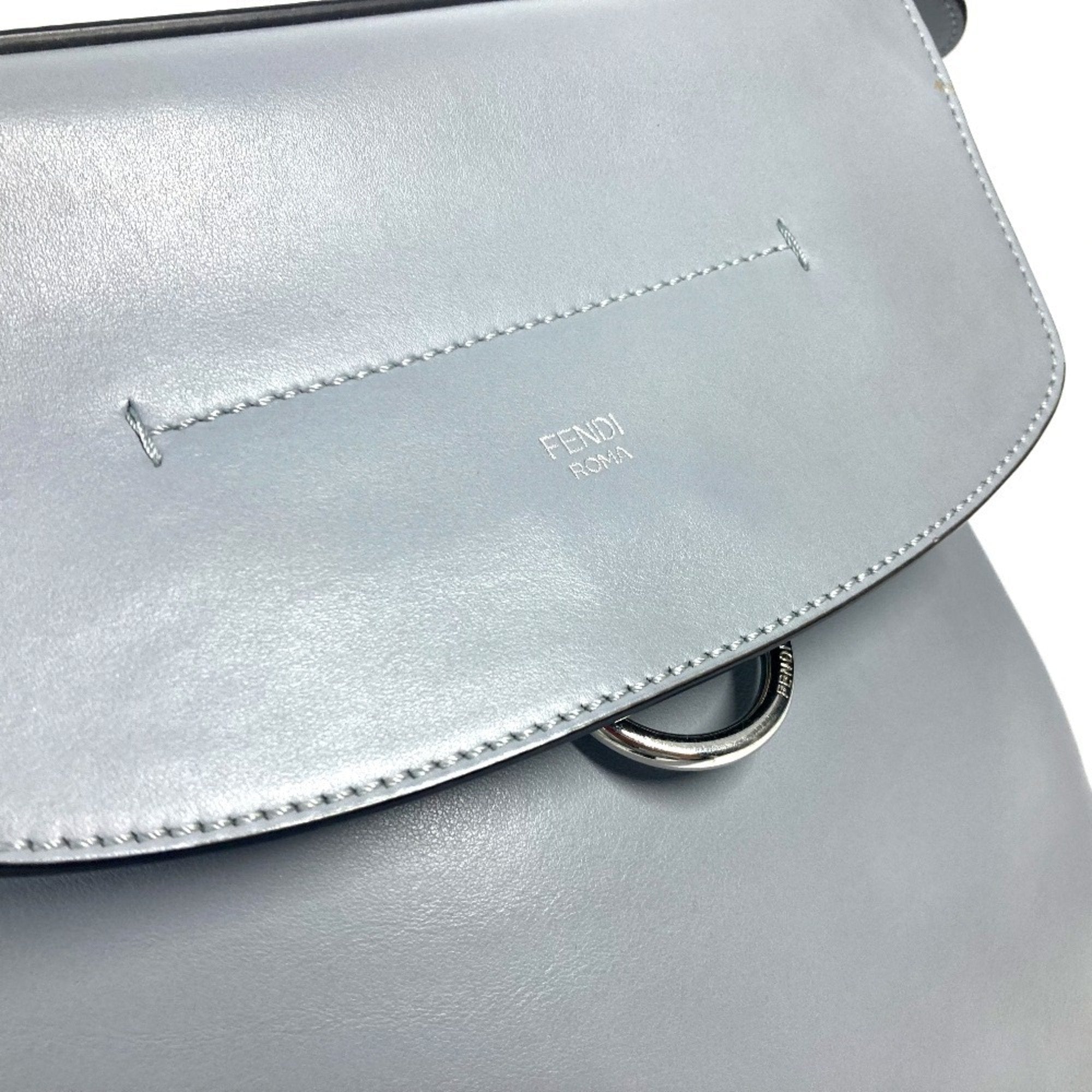 Fendi Blue Leather Backpack