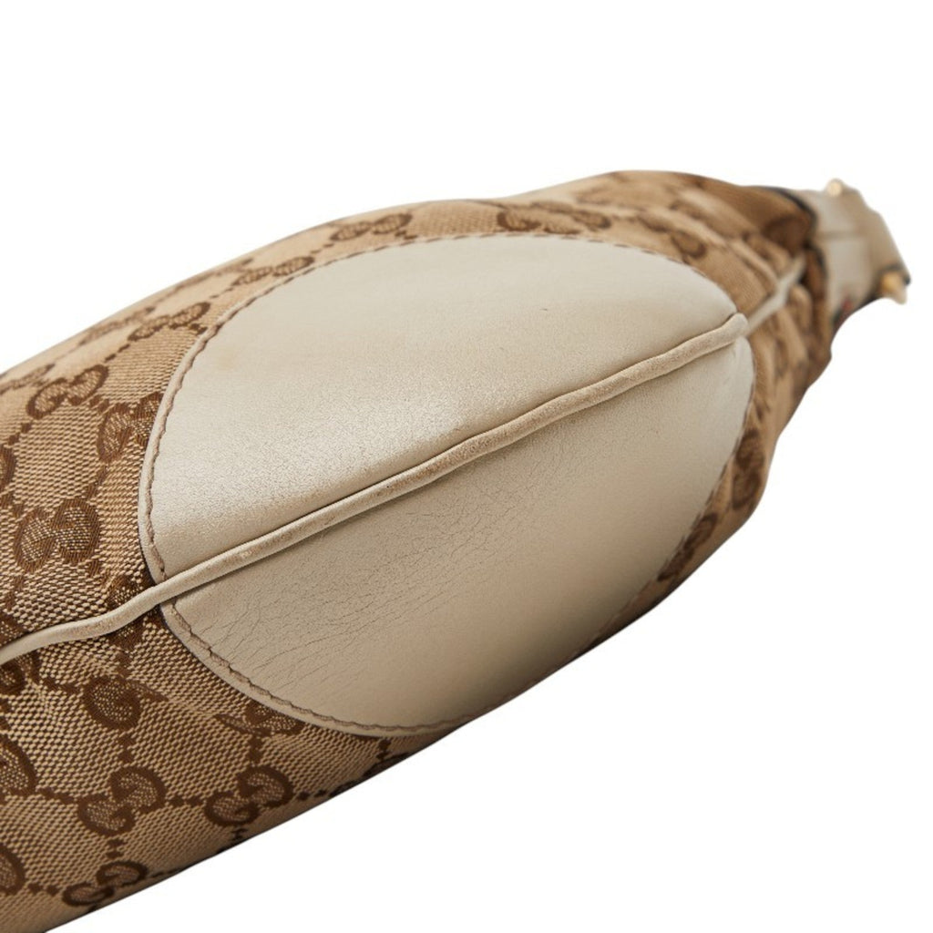 Gucci Beige Multi-Color Canvas Leather Pochette Shoulder Bag (Pre-Owned)