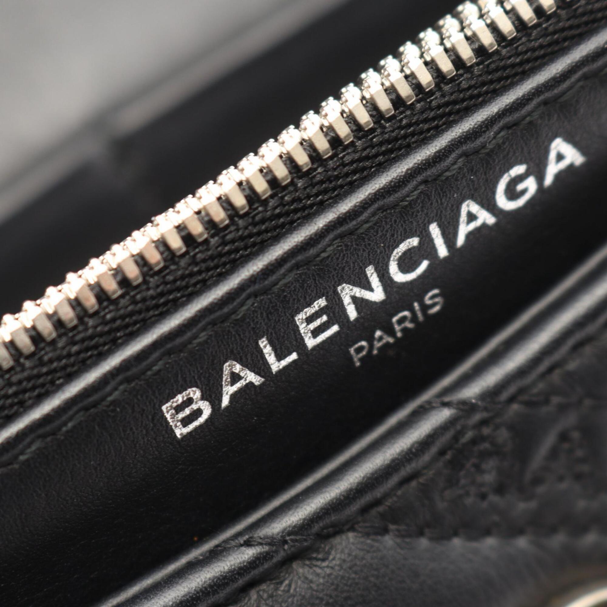 Balenciaga Black Leather Handbag Shoulder