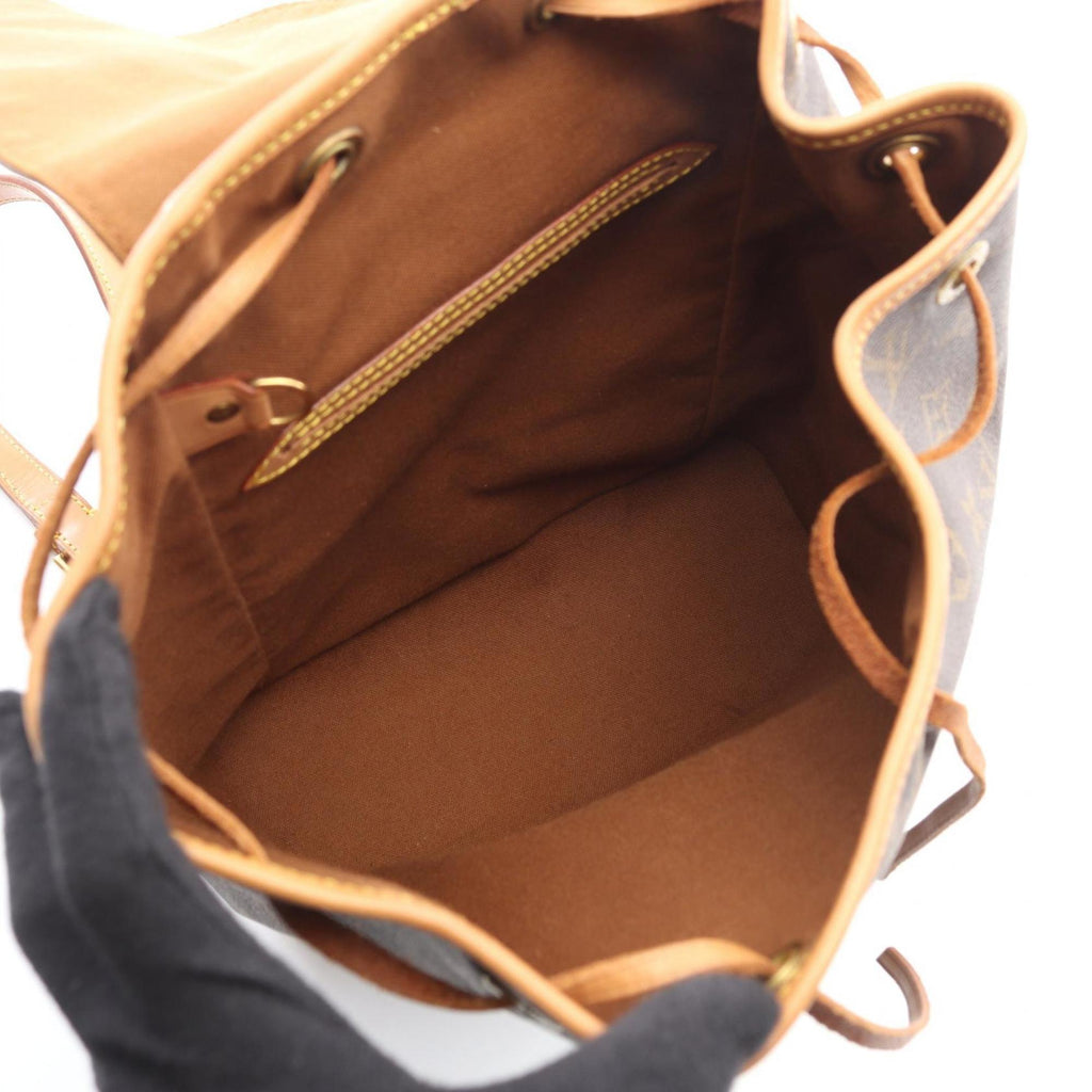 Louis Vuitton Brown Monogram Coated Canvas Leather Backpack Handbag