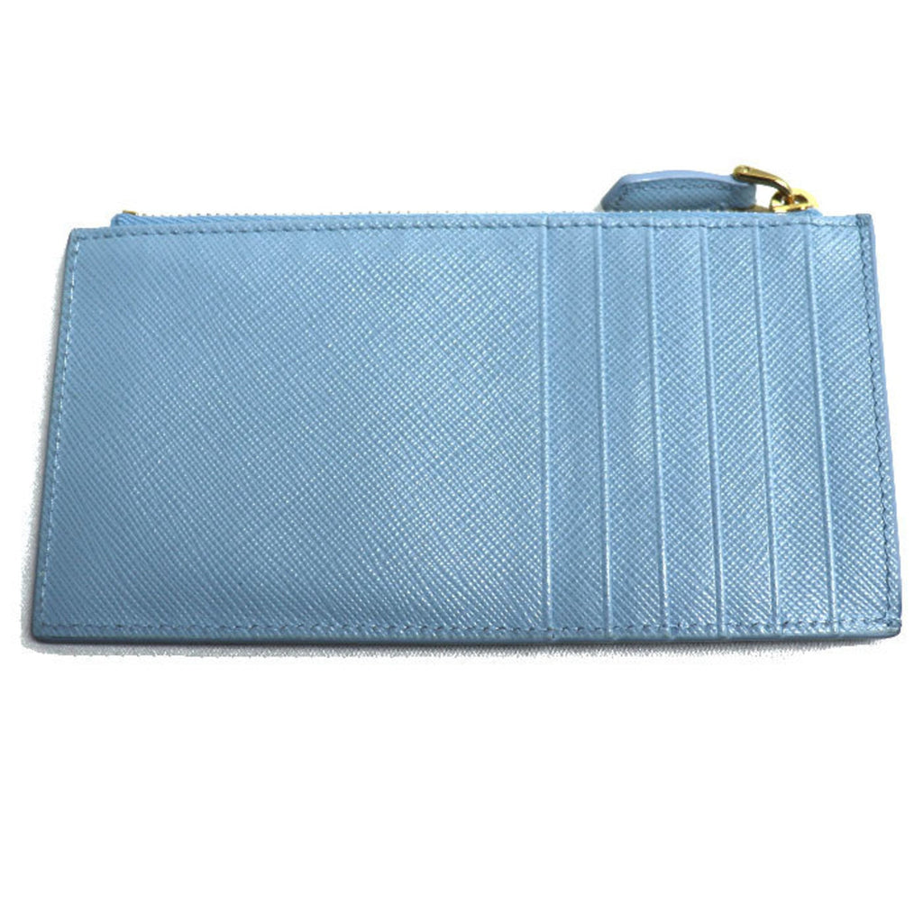 Prada Light Blue Leather Coin Purse/Coin Case