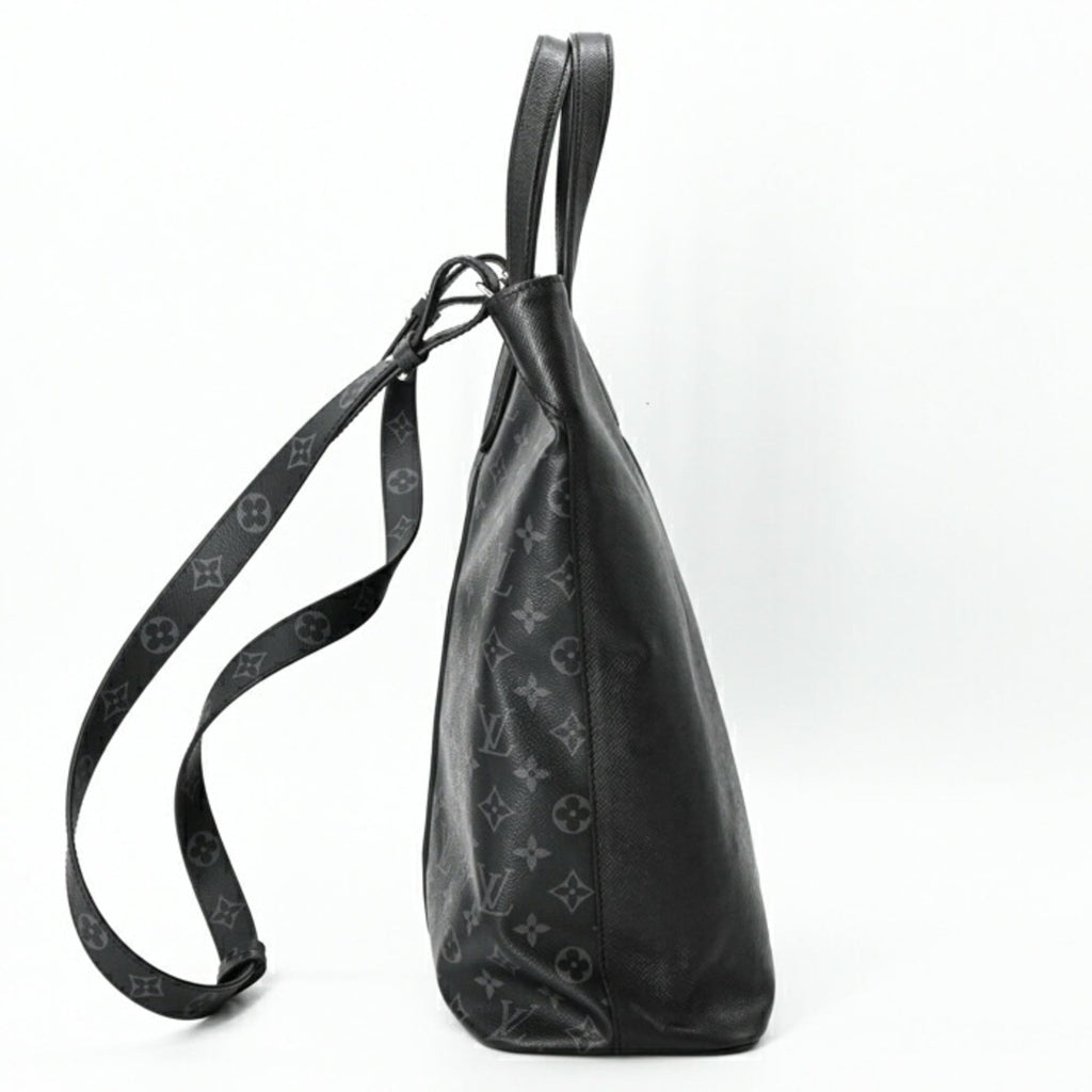 Louis Vuitton Black Noir Taigarama Monogram Shoulder Bag Tote Bag