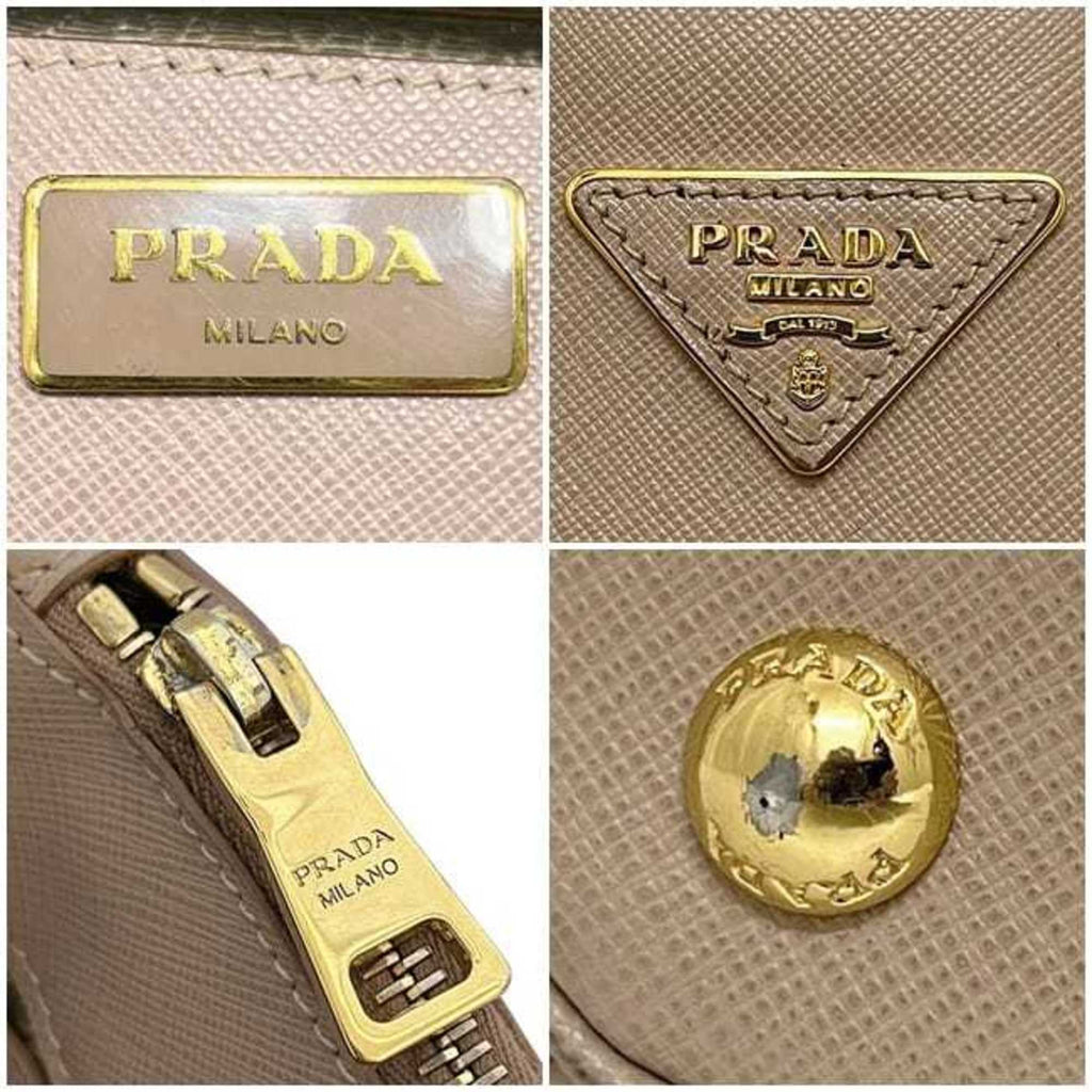 Prada Beige Saffiano Triangle Handbag Shoulder Bag