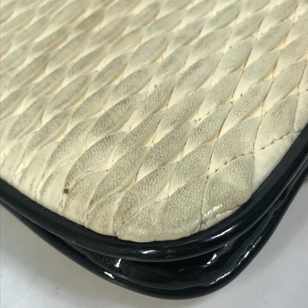 Chanel White Leather Shoulder Bag