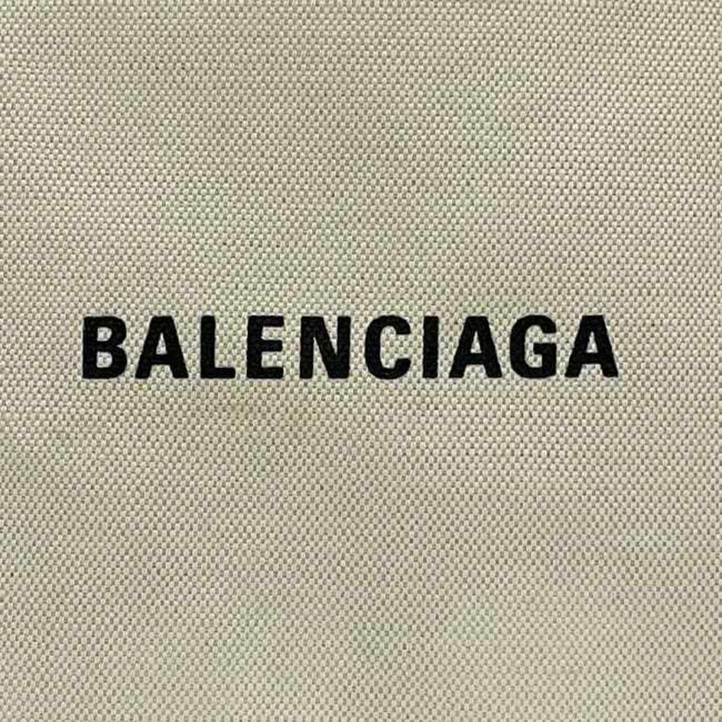 Balenciaga Black White Canvas Leather Handbag Tote