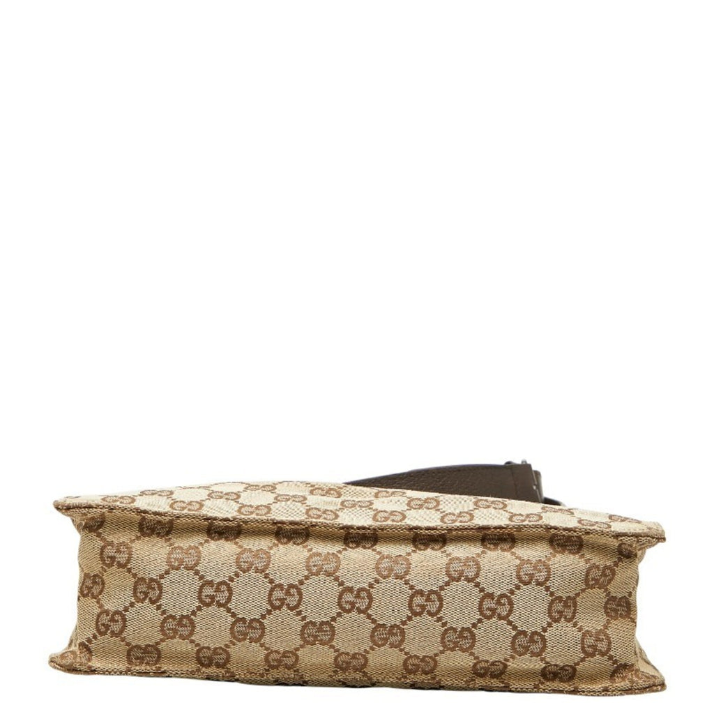 Gucci Gg Canvas Beige Brown Gg Canvas Shoulder Bag (Pre-Owned)