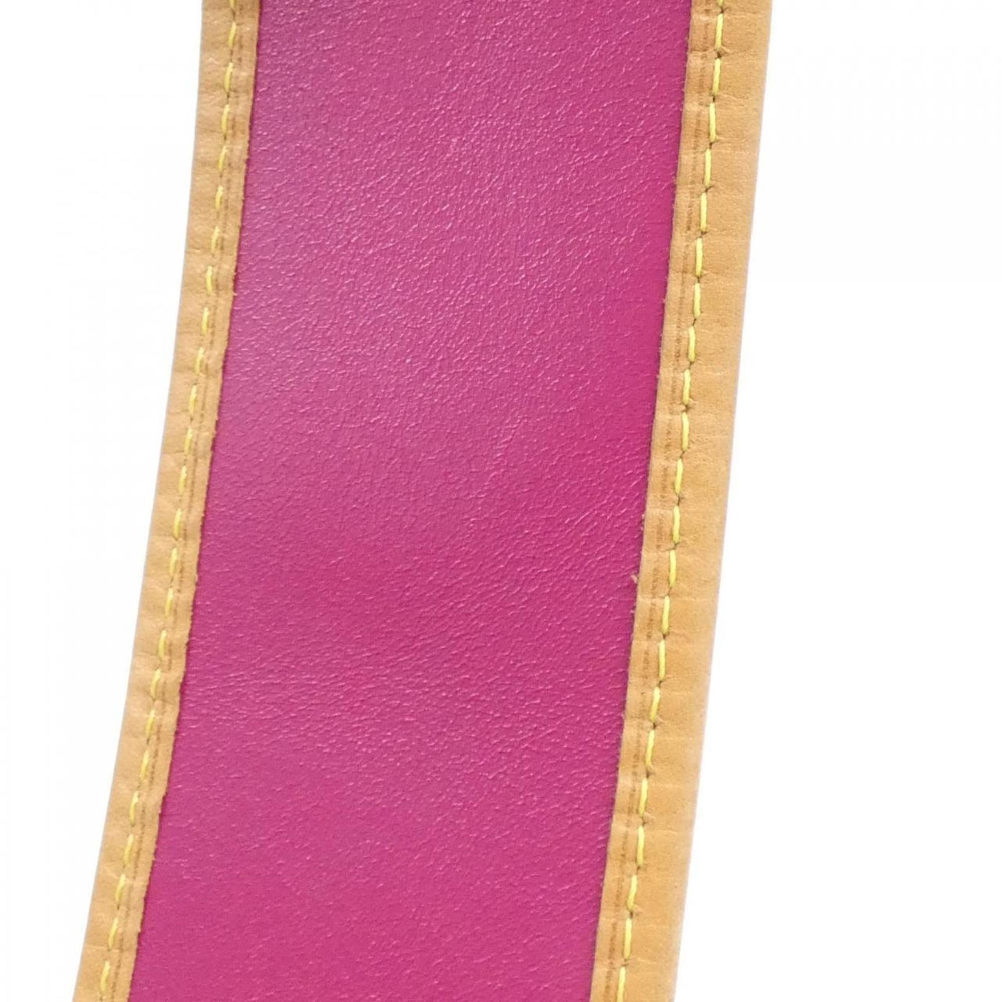 Louis Vuitton Brown Fuchsia Coated Canvas Shoulder Bag