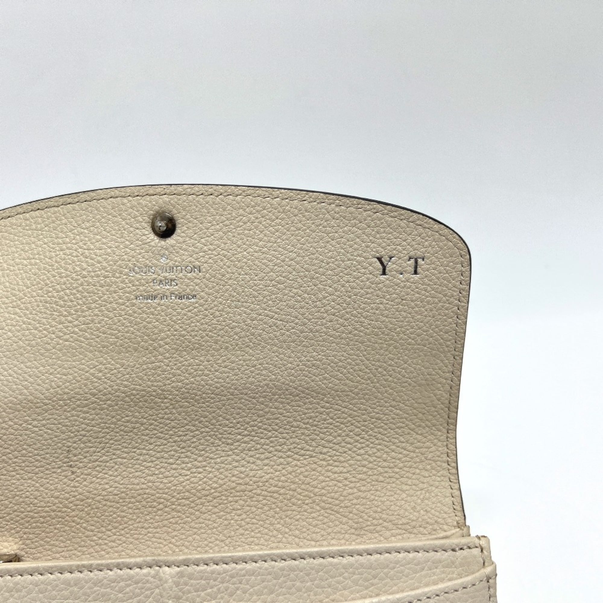 Louis Vuitton White Leather Long Wallet