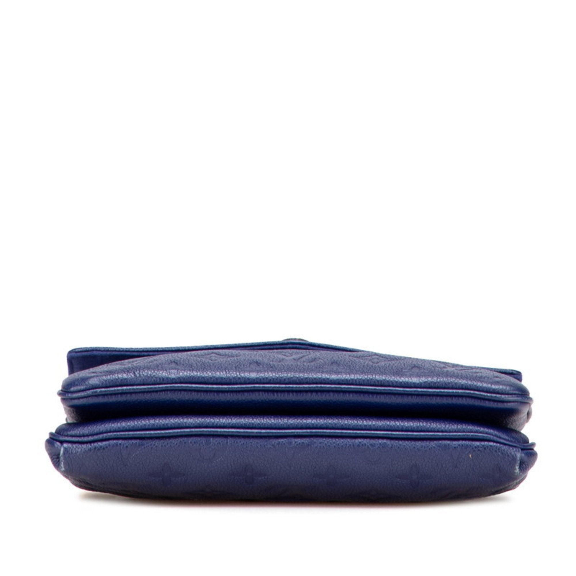 Louis Vuitton Blue Leather Shoulder Bag