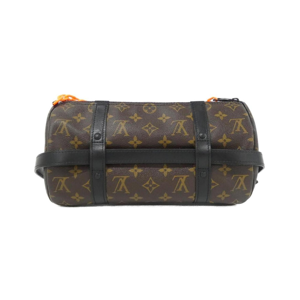 Louis Vuitton Black Brown Coated Canvas Shoulder Bag