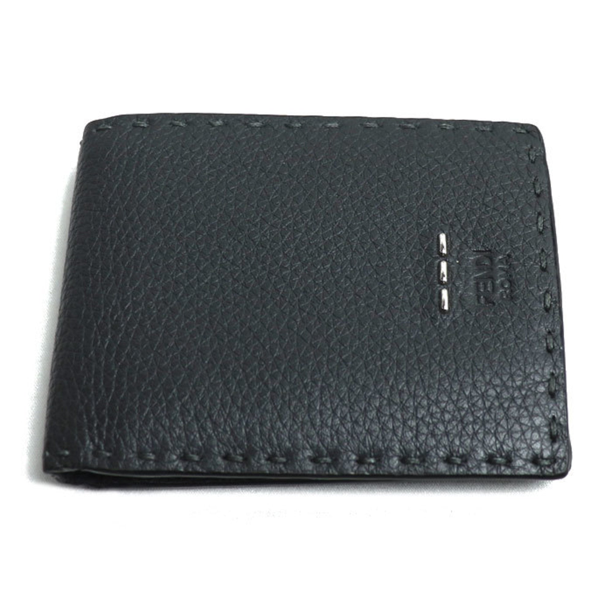 Fendi Gray Leather Wallet (Bi-Fold)