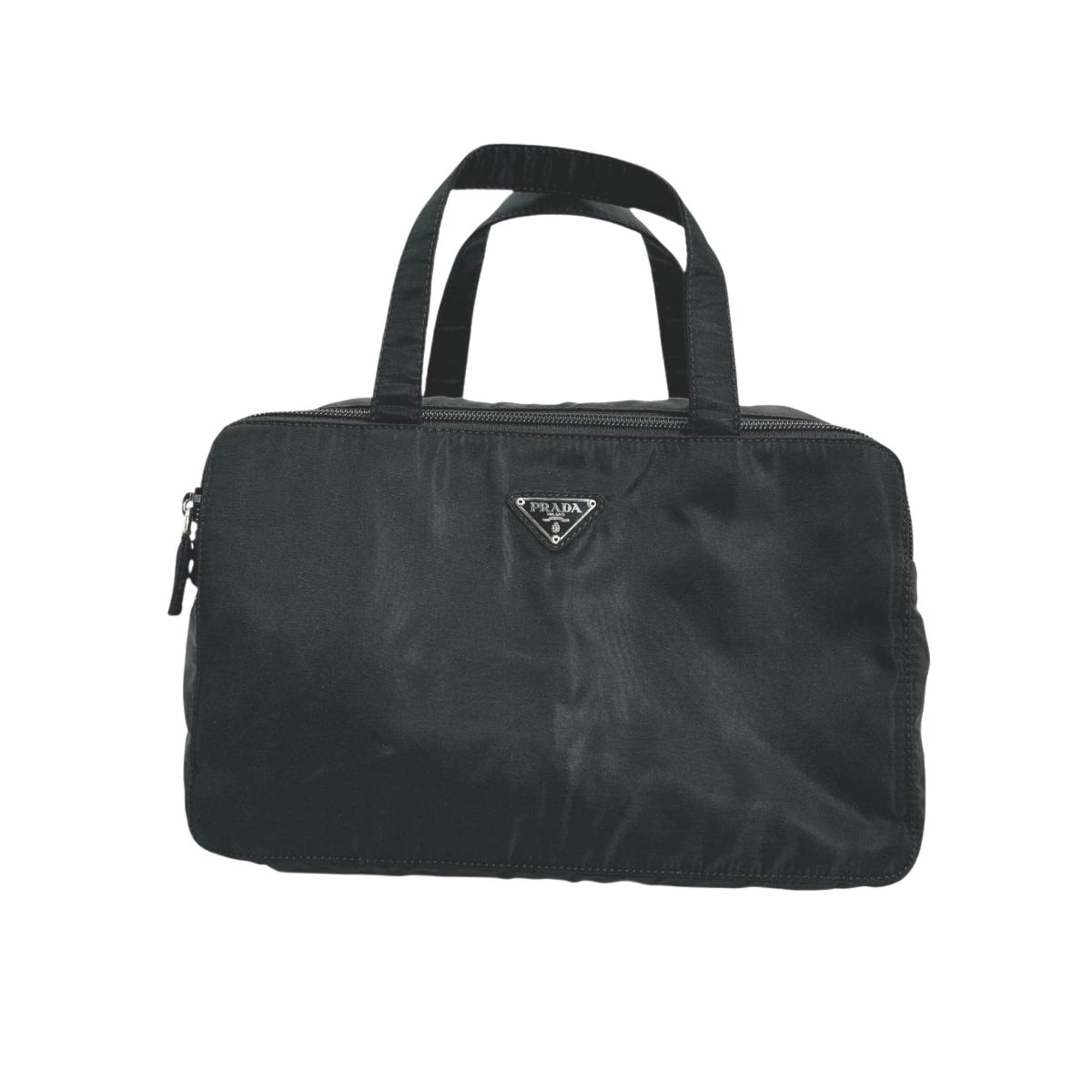 Prada Black Brown Nylon Handbag