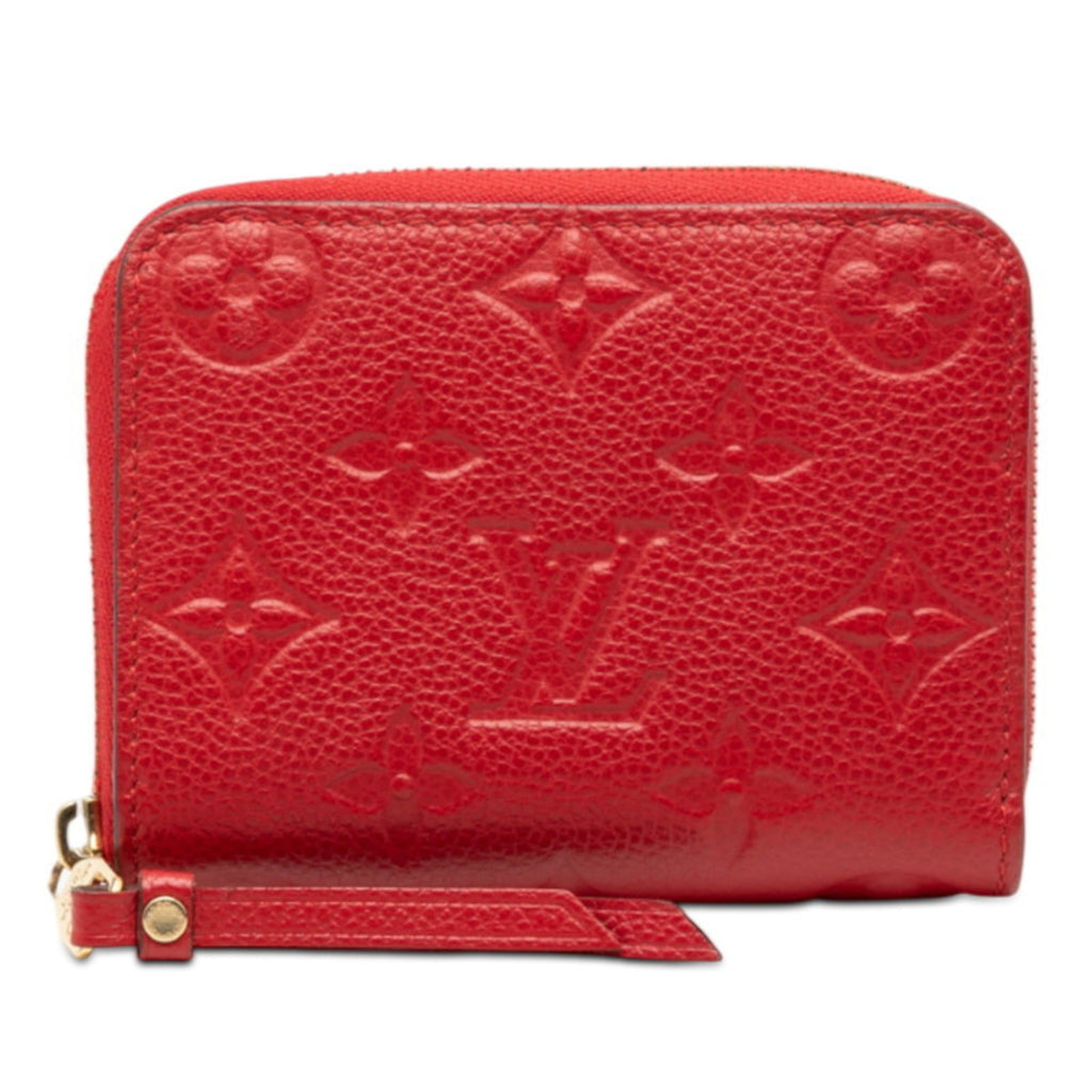 Louis Vuitton Red Color Sacrlet Leather Coin Purse/Coin Case
