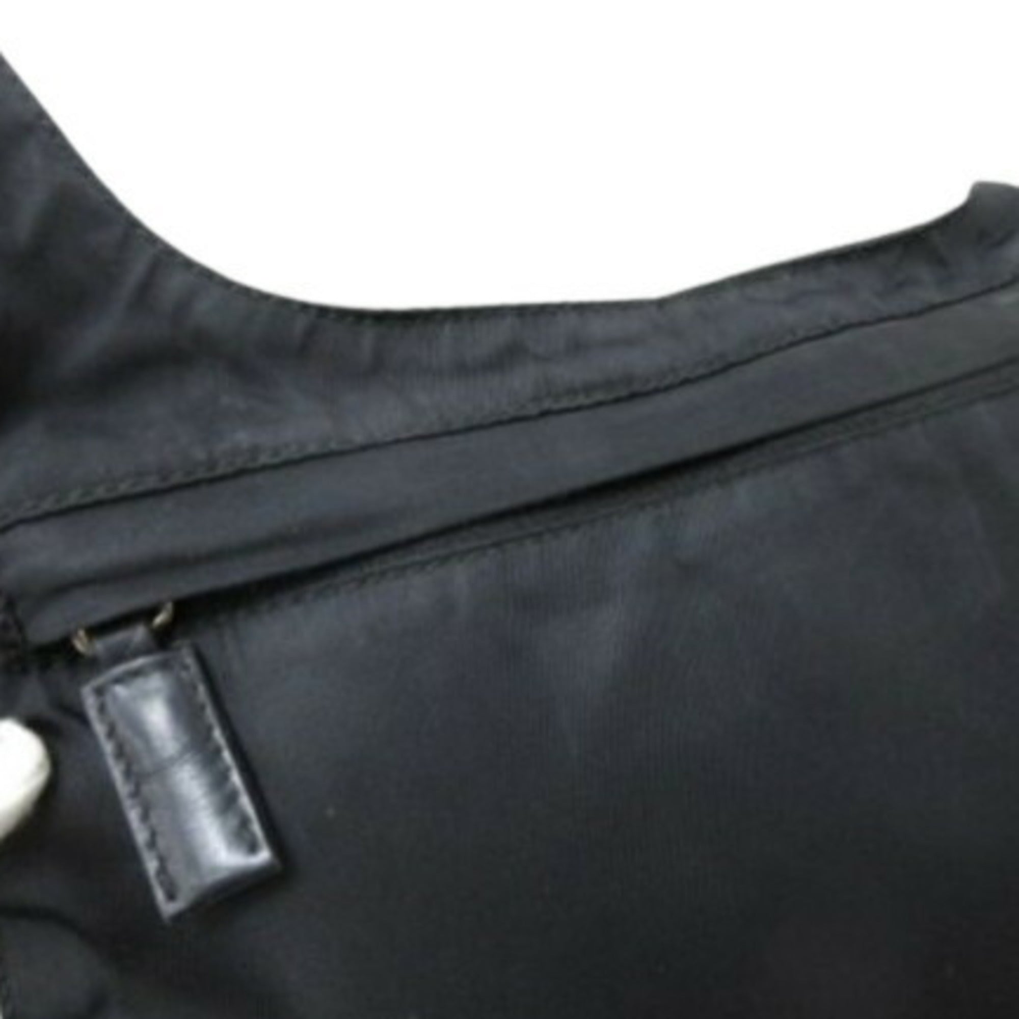 Prada Black Nylon Leather Shoulder Bag