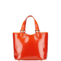 Louis Vuitton Orange Vinyl Leather Handbag