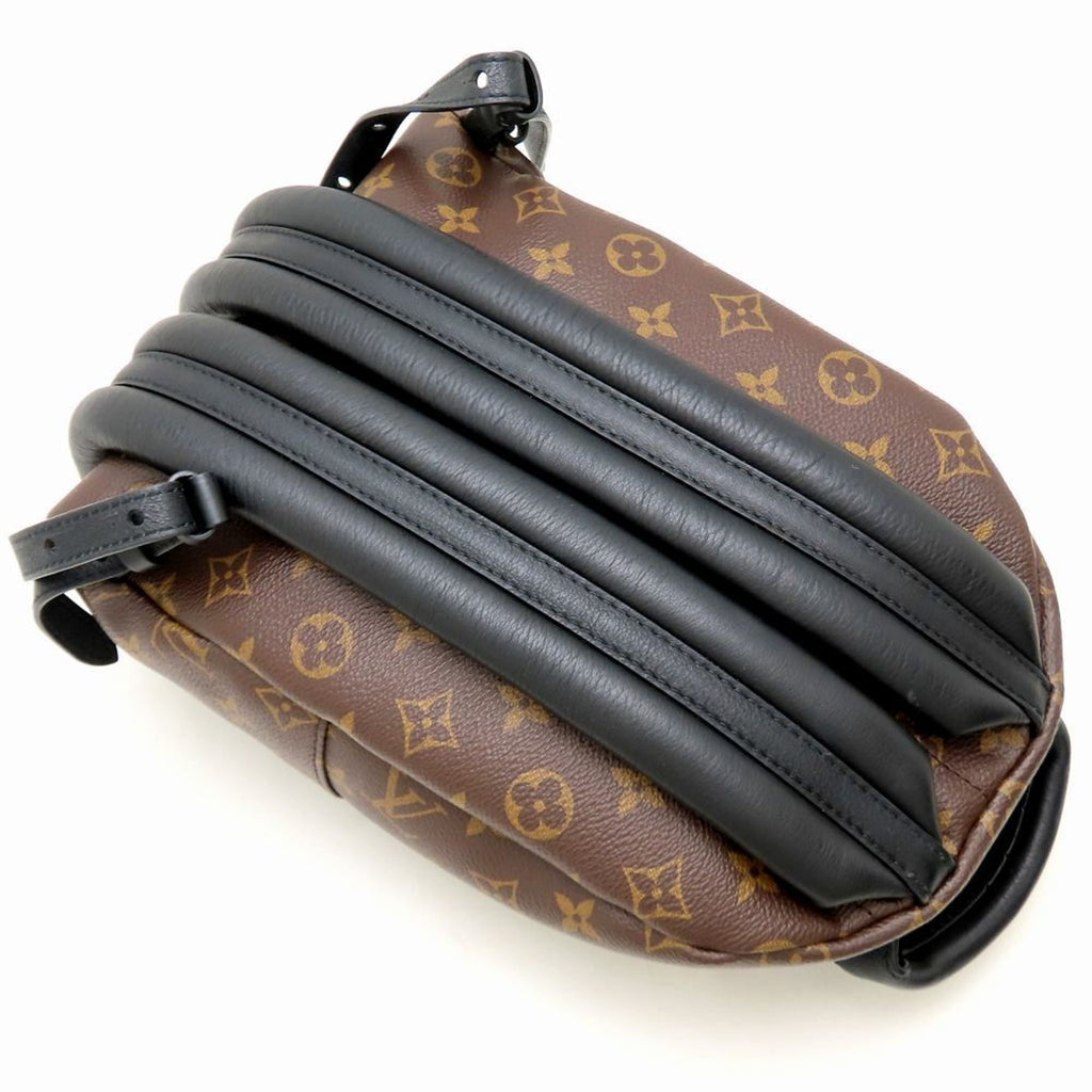 Louis Vuitton Black Brown Canvas Leather Backpack