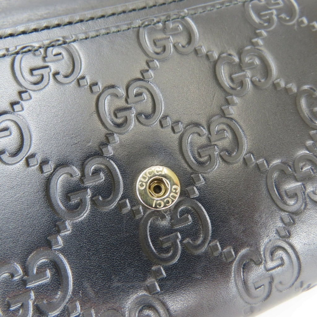 Gucci Black Gg Leather Wallet (Bi-Fold) (Pre-Owned)
