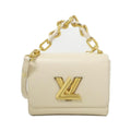 Louis Vuitton Beige White Leather Shoulder Bag
