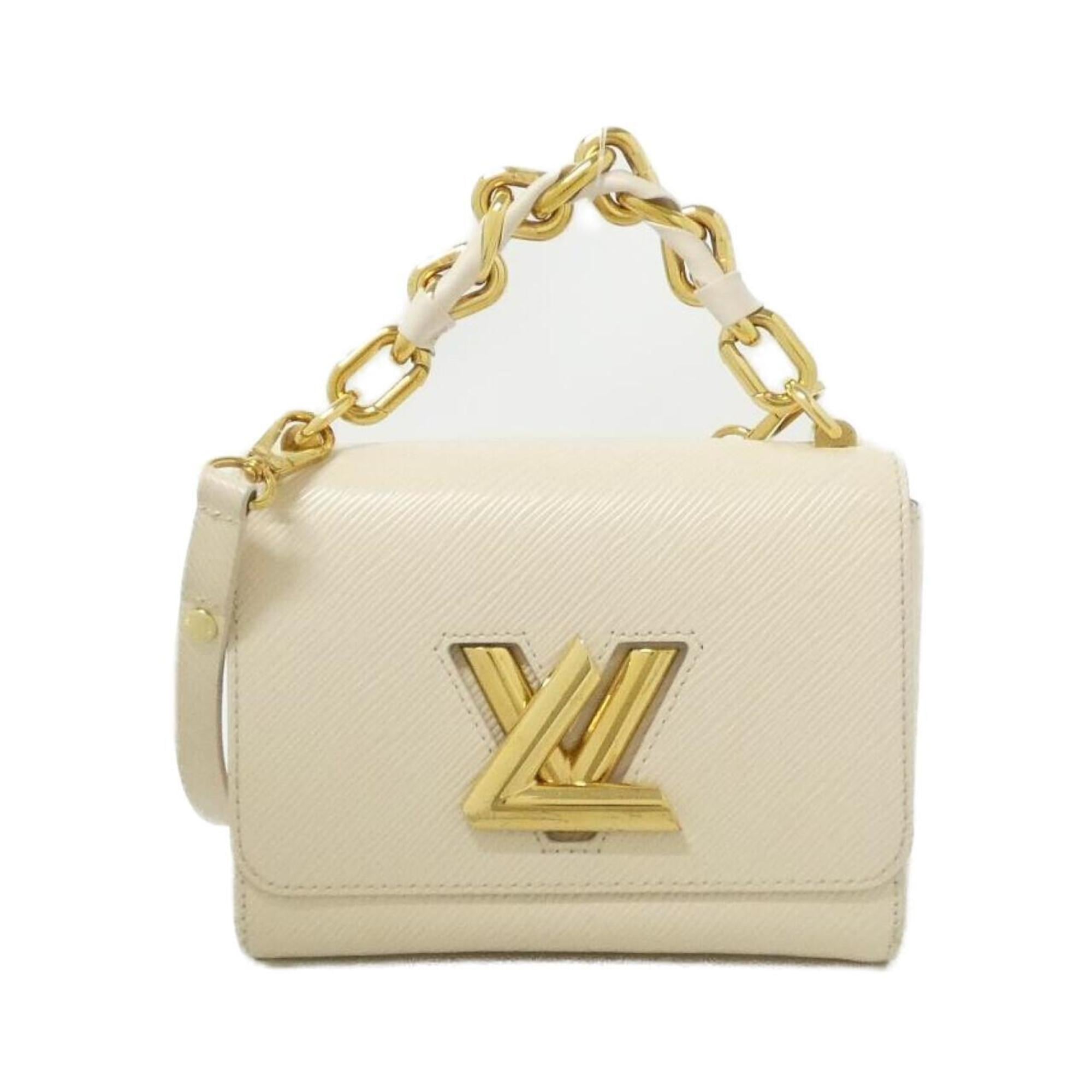 Louis Vuitton Beige White Leather Shoulder Bag