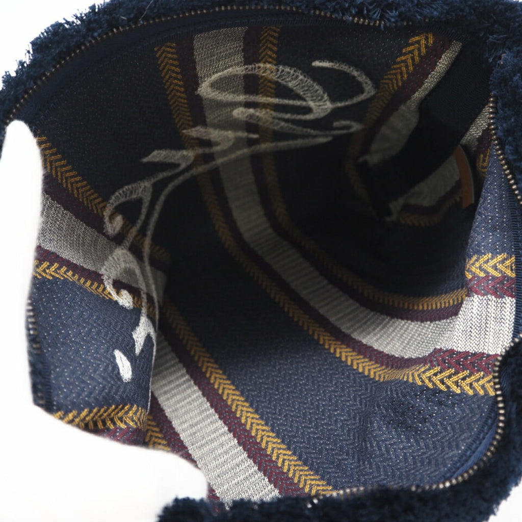 Gucci Multi-Color Navy Canvas Clutch Bag Pouch (Pre-Owned)