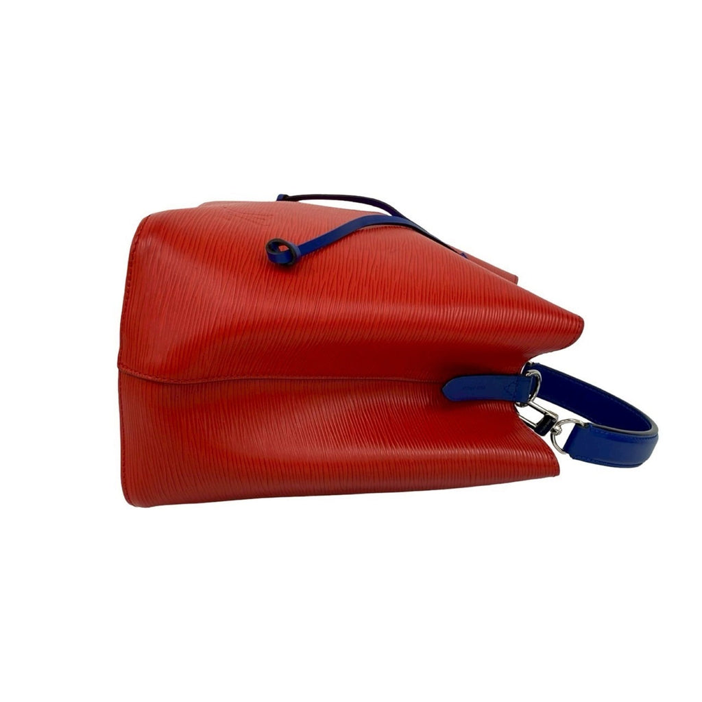Louis Vuitton Blue Red Color Leather Handbag Shoulder Bag