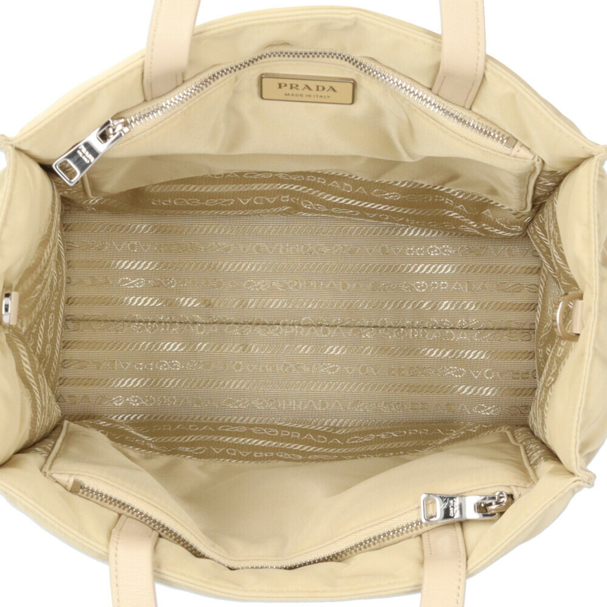 Prada Beige Nylon Shoulder Bag