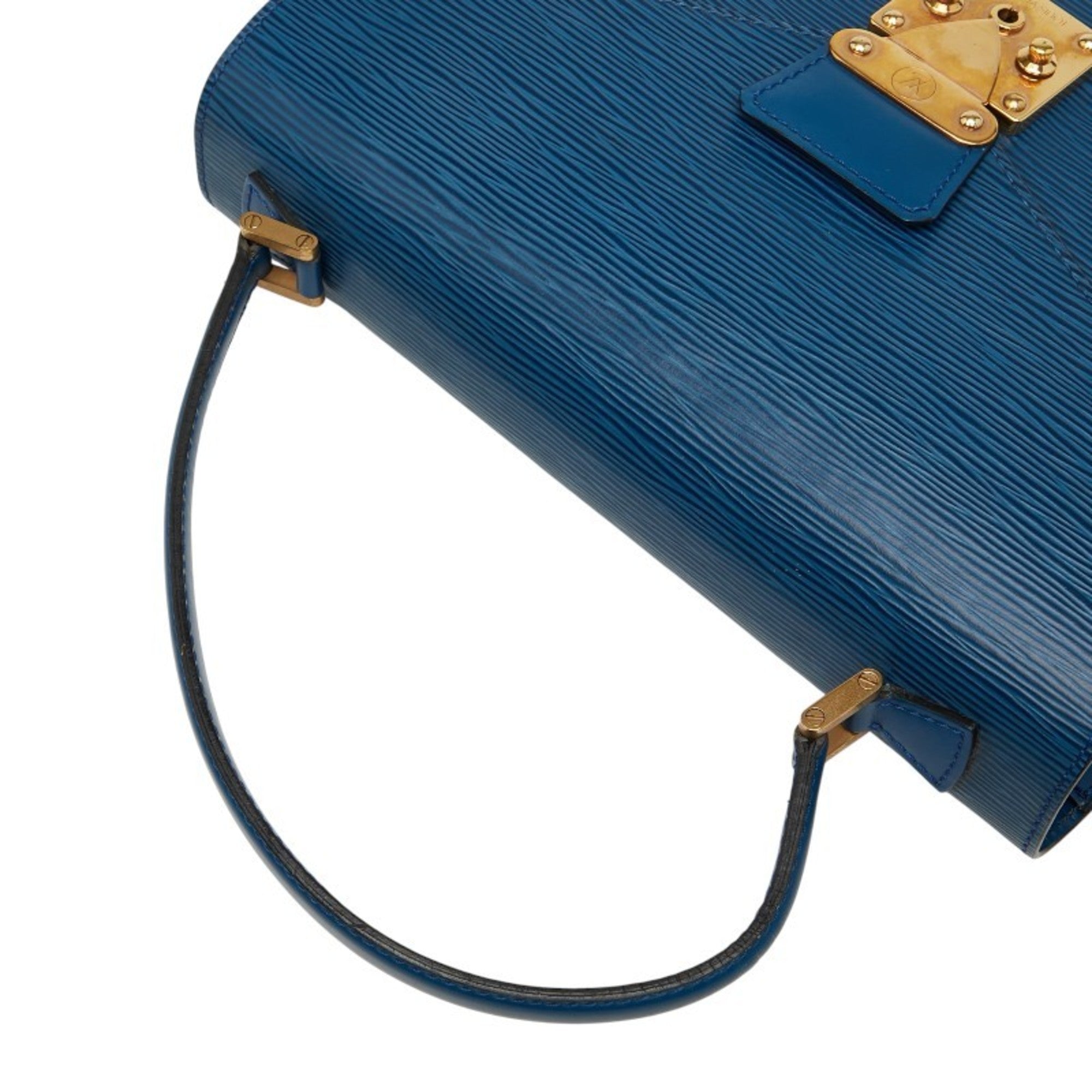 Louis Vuitton Epi Toledo Blue Leather Handbag
