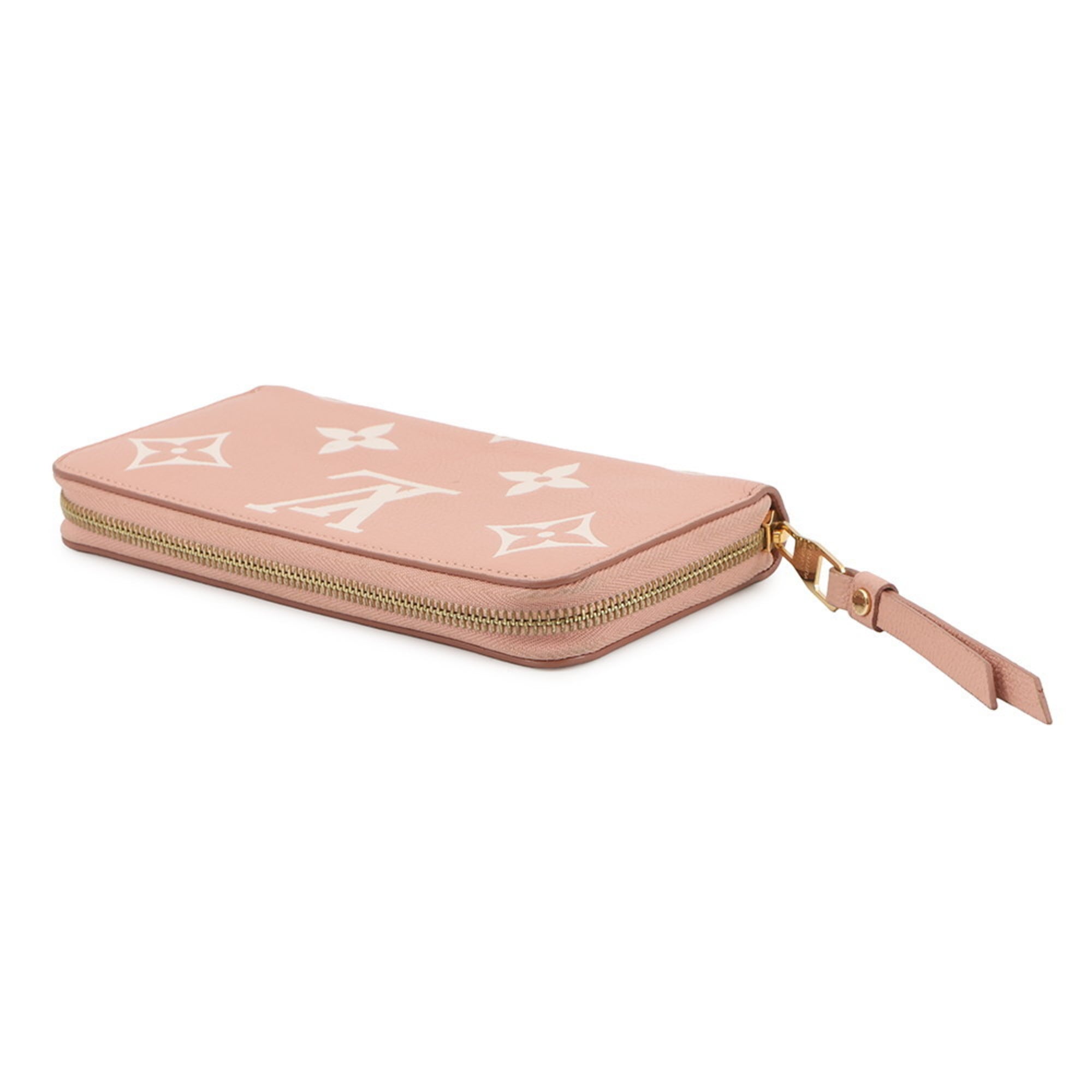 Louis Vuitton Monogram Empreinte Bicolor Cream Rose Monogram Empreinte Long Wallet