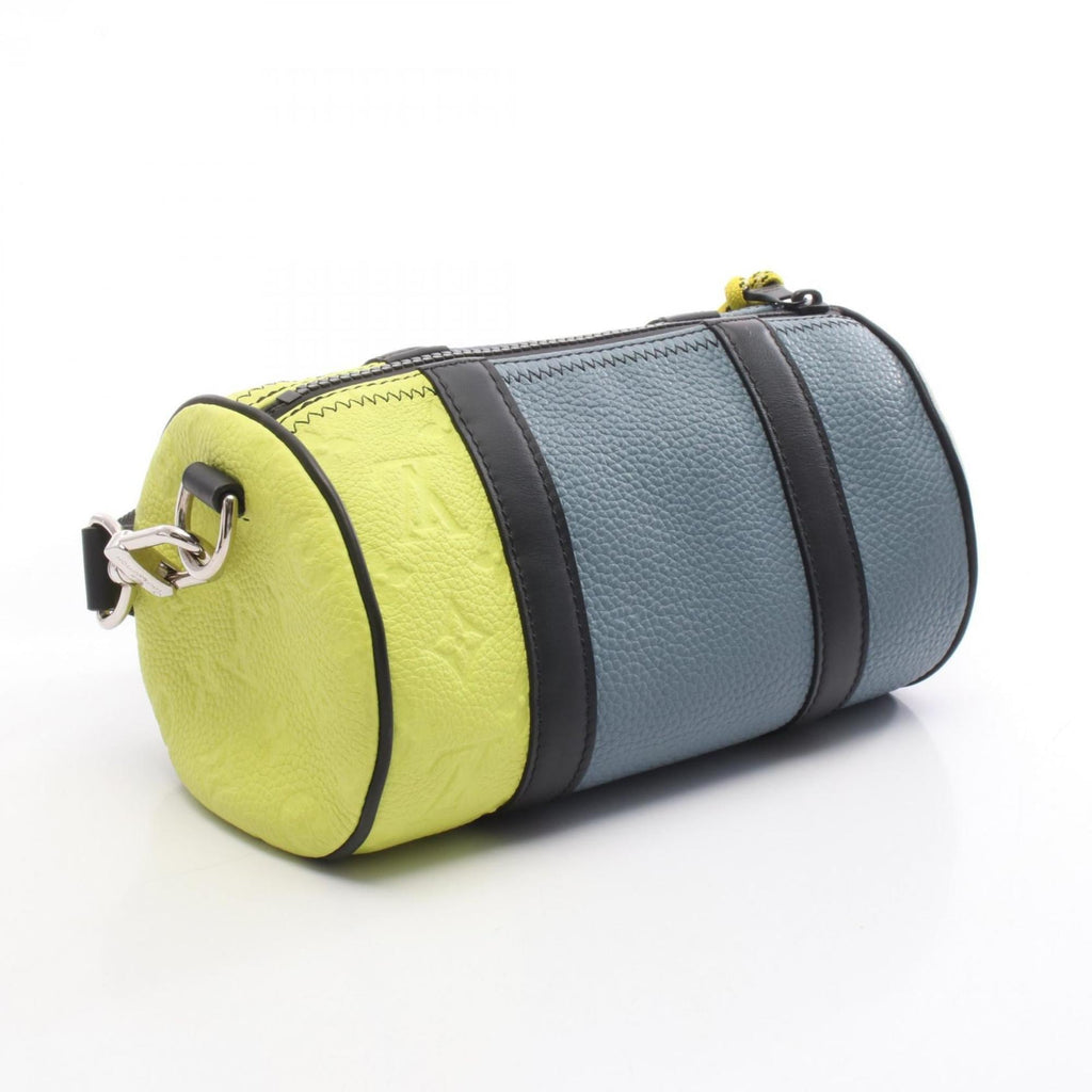 Louis Vuitton Blue Multi-Color Yellow Leather Shoulder Bag