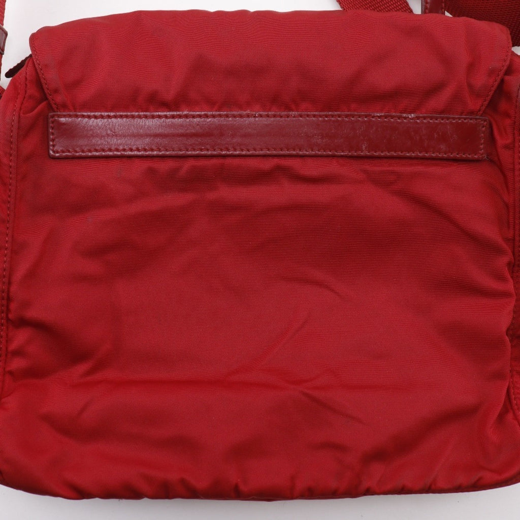 Prada Red Color Nylon Shoulder Bag