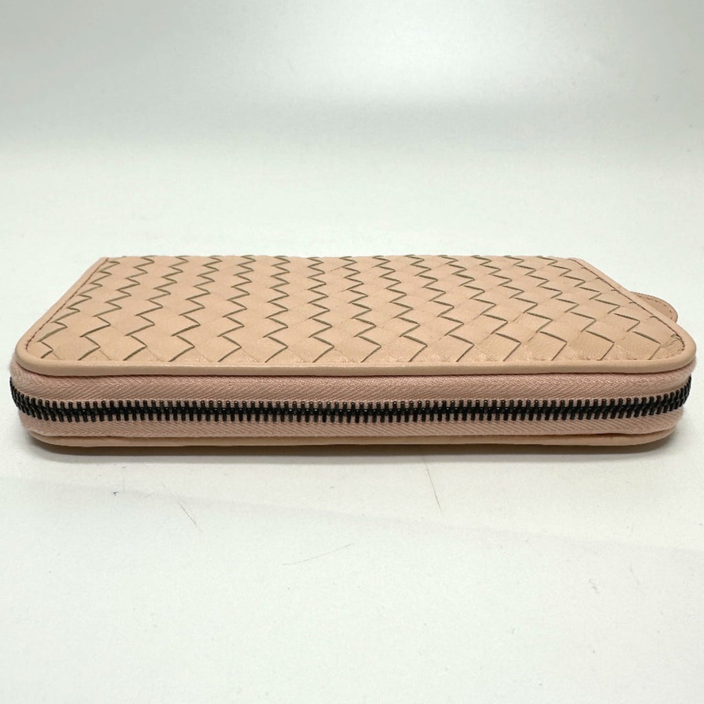 Bottega Veneta Pink Intrecciato Long Wallet (Bi-Fold)