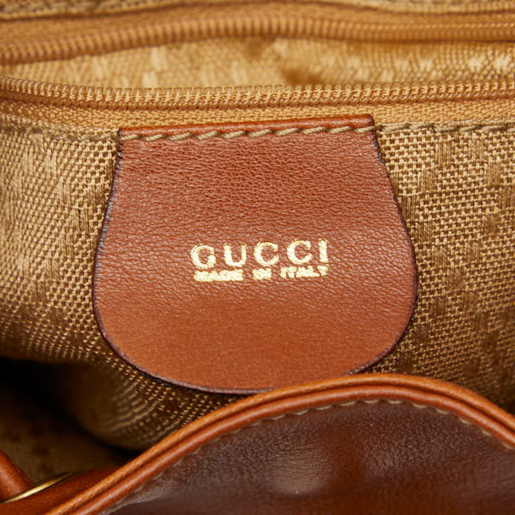 Gucci Bamboo Brown Bamboo Backpack (Pre-Owned)