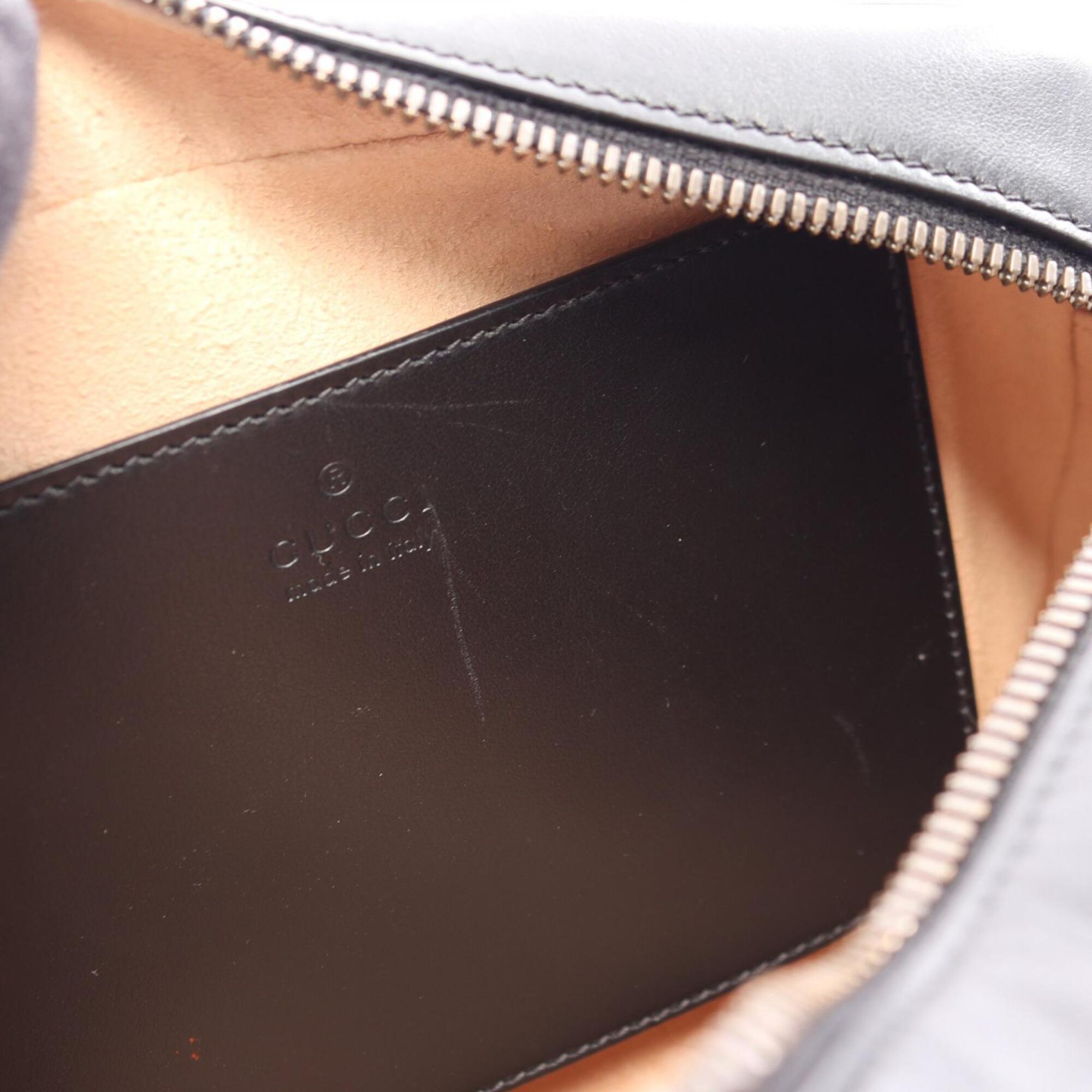 Gucci Black Leather Handbag Shoulder Bag (Pre-Owned)