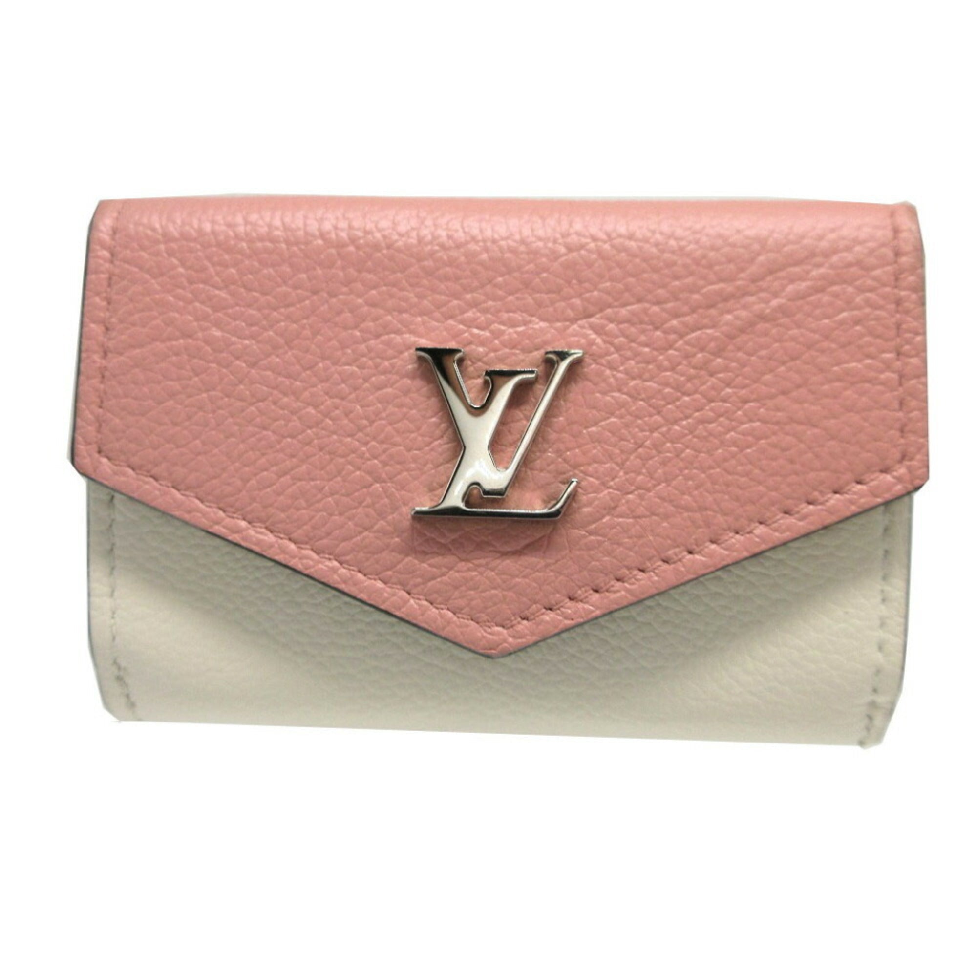 Louis Vuitton Pink Leather Wallet (Tri-Fold)