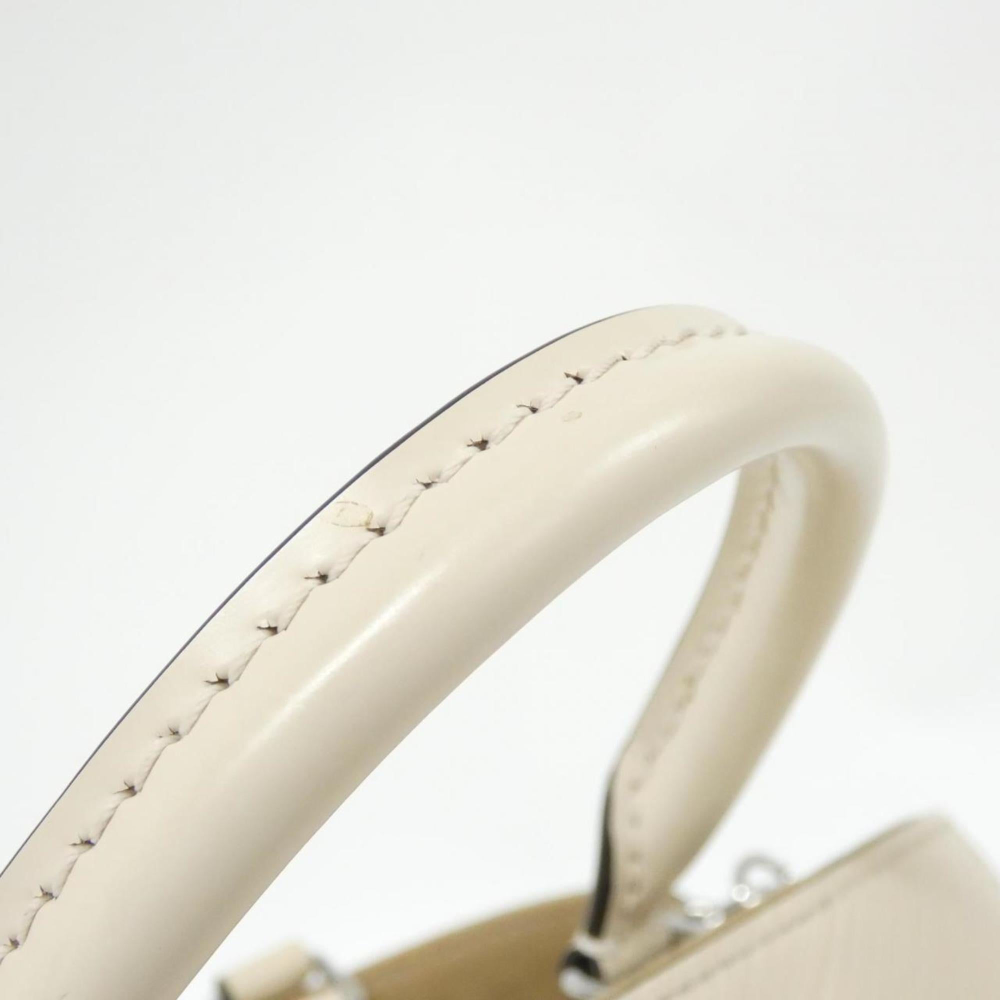 Louis Vuitton Silver Leather Handbag Shoulder Bag