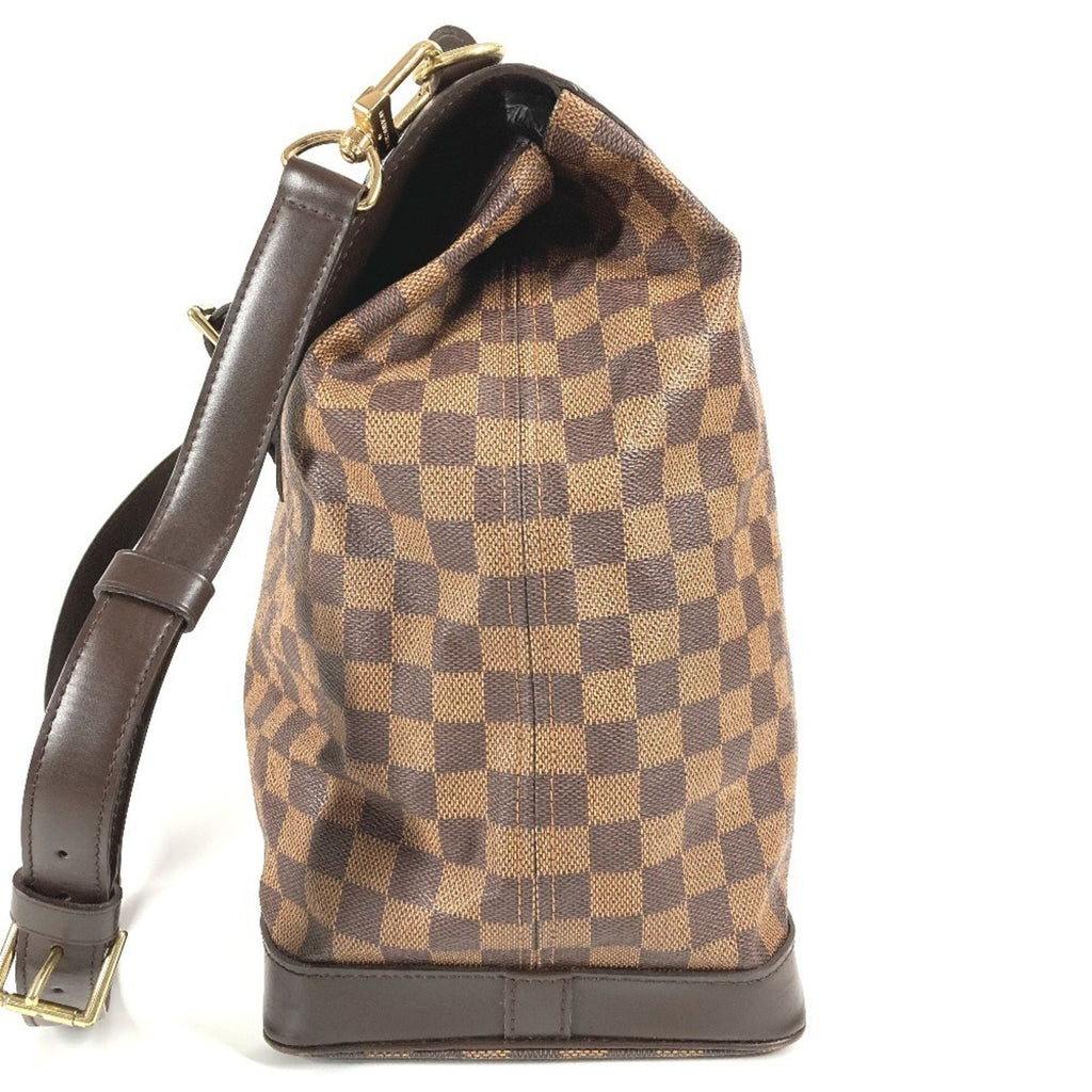 Louis Vuitton Brown Damier Canvas Ebene Damier Canvas Boston Bag Handbag Shoulder Bag
