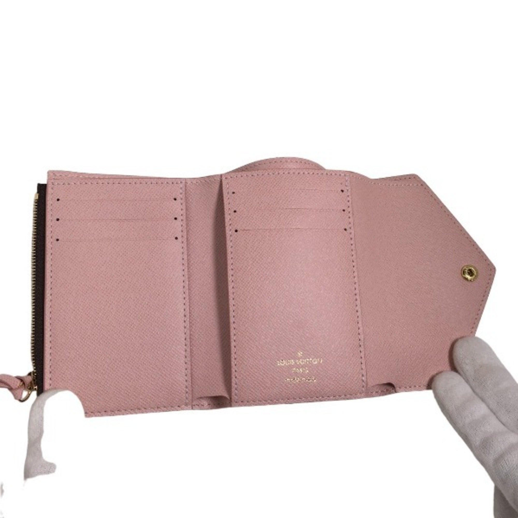 Louis Vuitton Rose Ballerine Monogram Wallet (Tri-Fold)